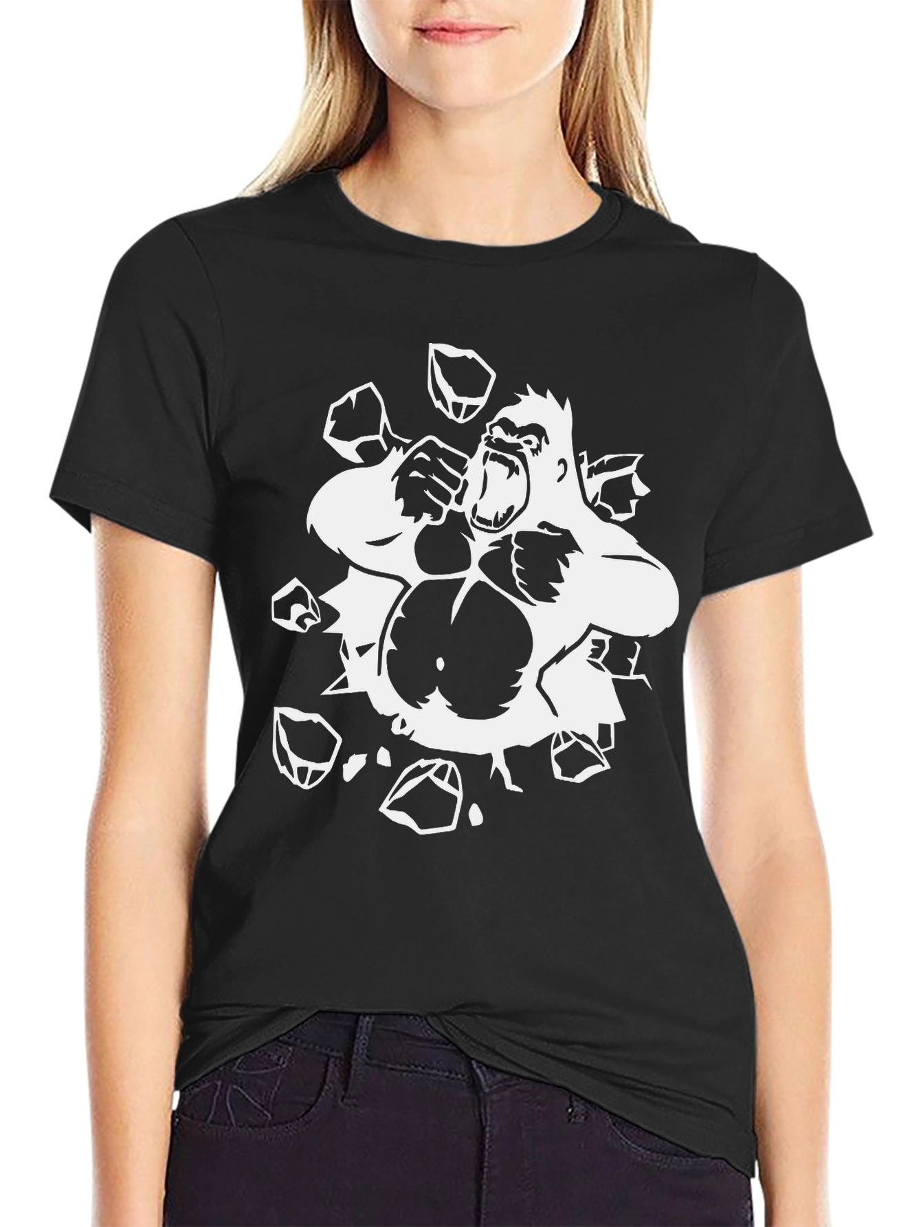 Gorilla Smash Black T-Shirt