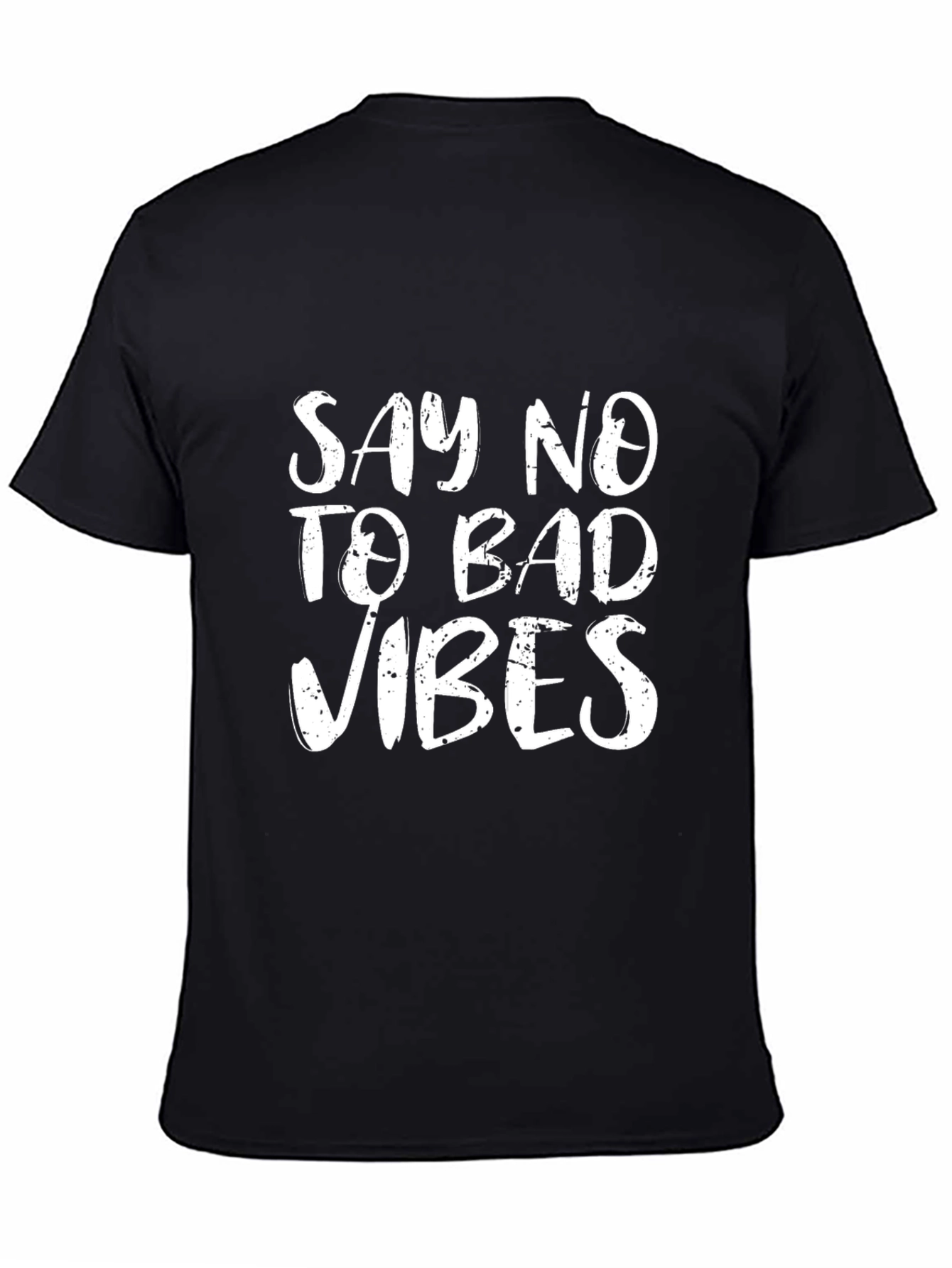 Say No To Bad Vibes Black Graphic Tee