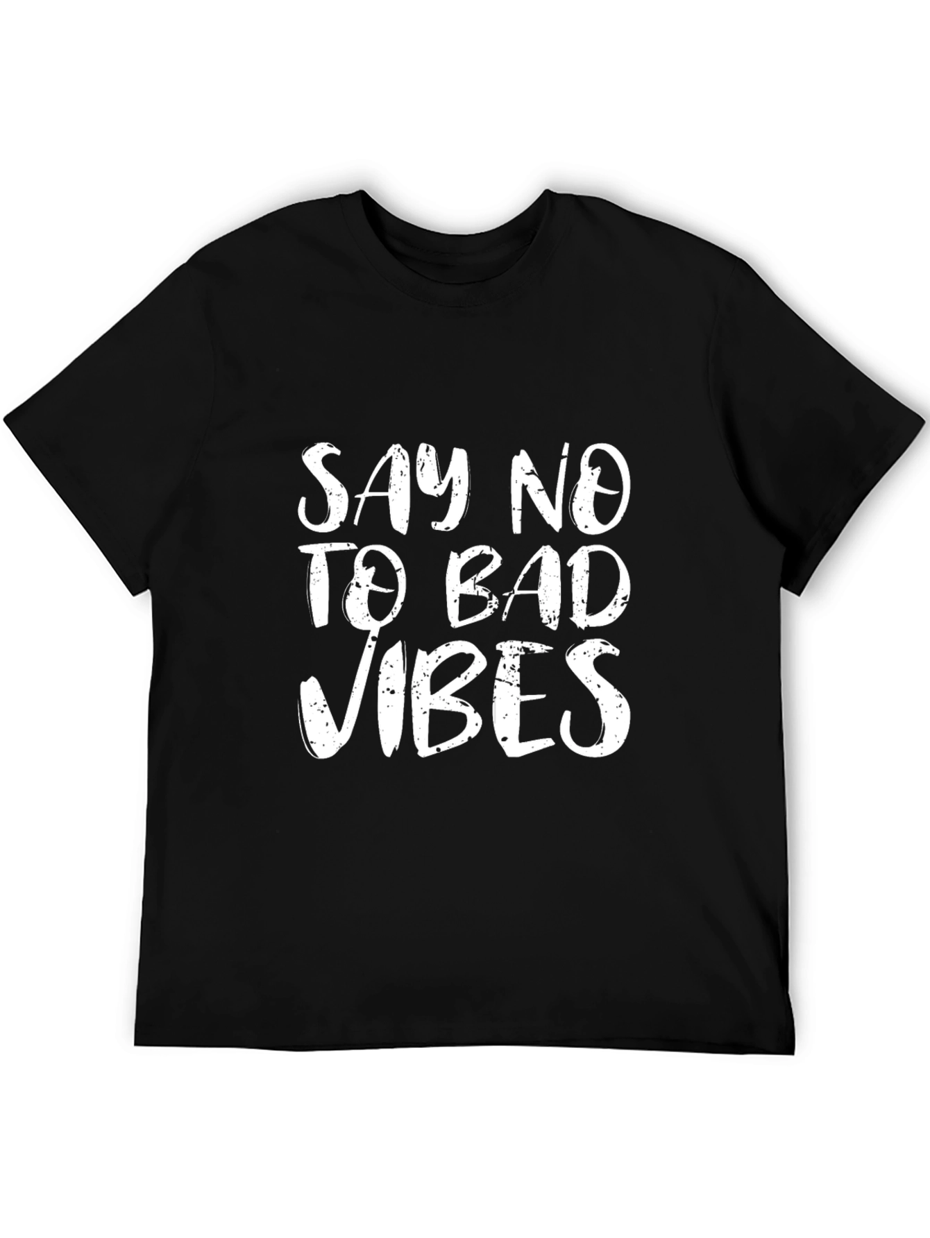 Say No To Bad Vibes Black Graphic Tee