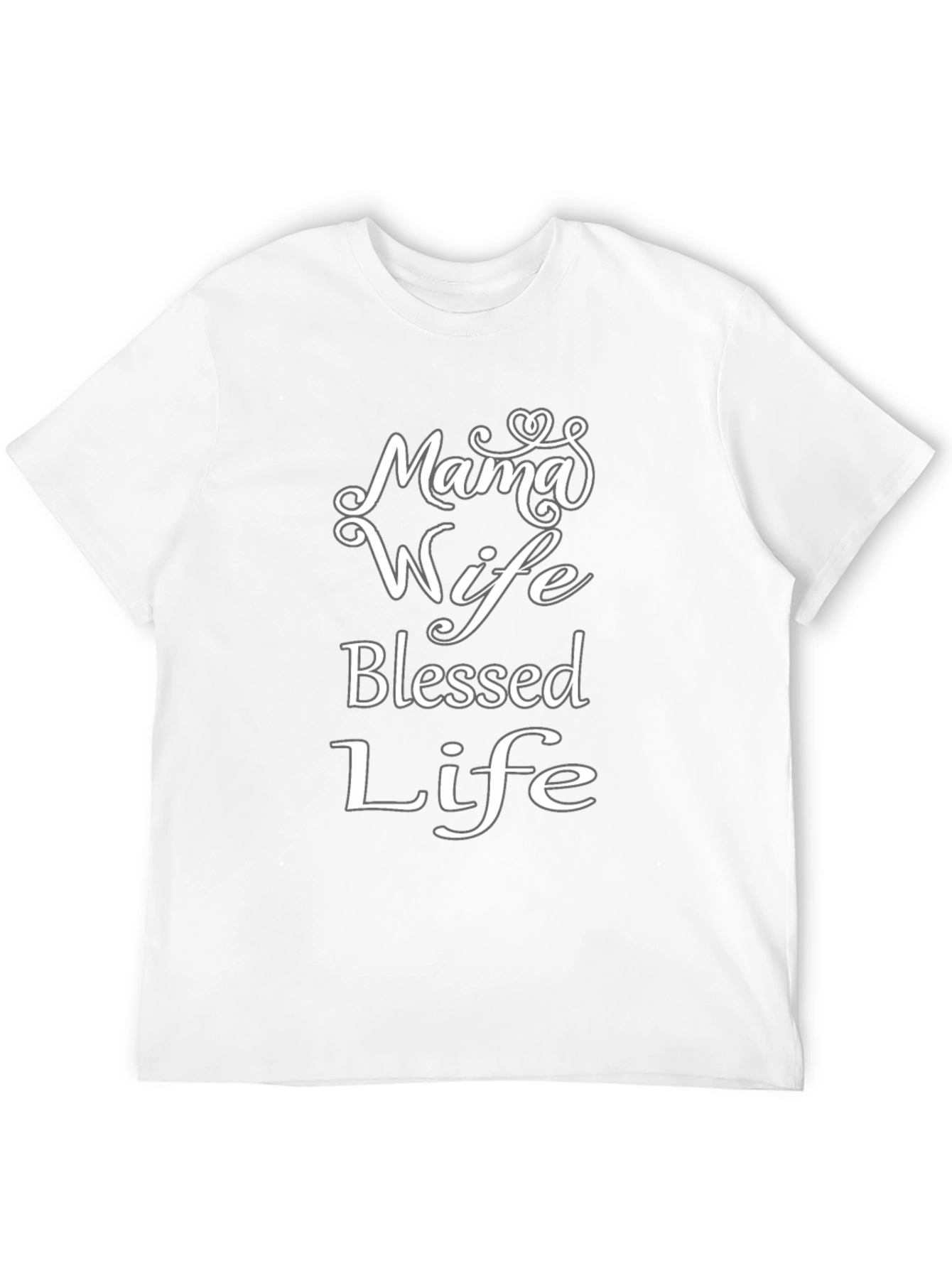 Mama Wife Blessed Life Black T-Shirt
