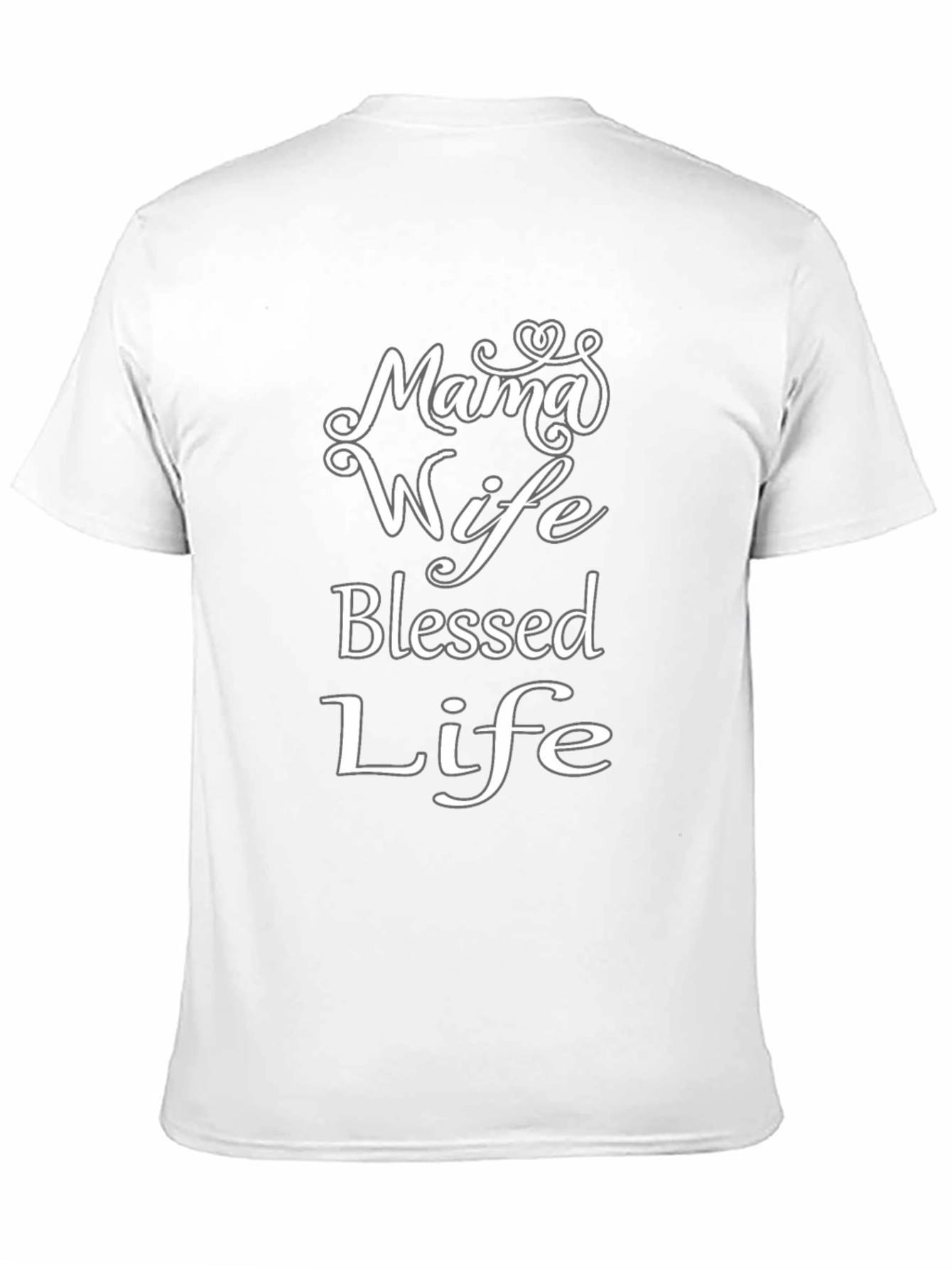 Mama Wife Blessed Life Black T-Shirt