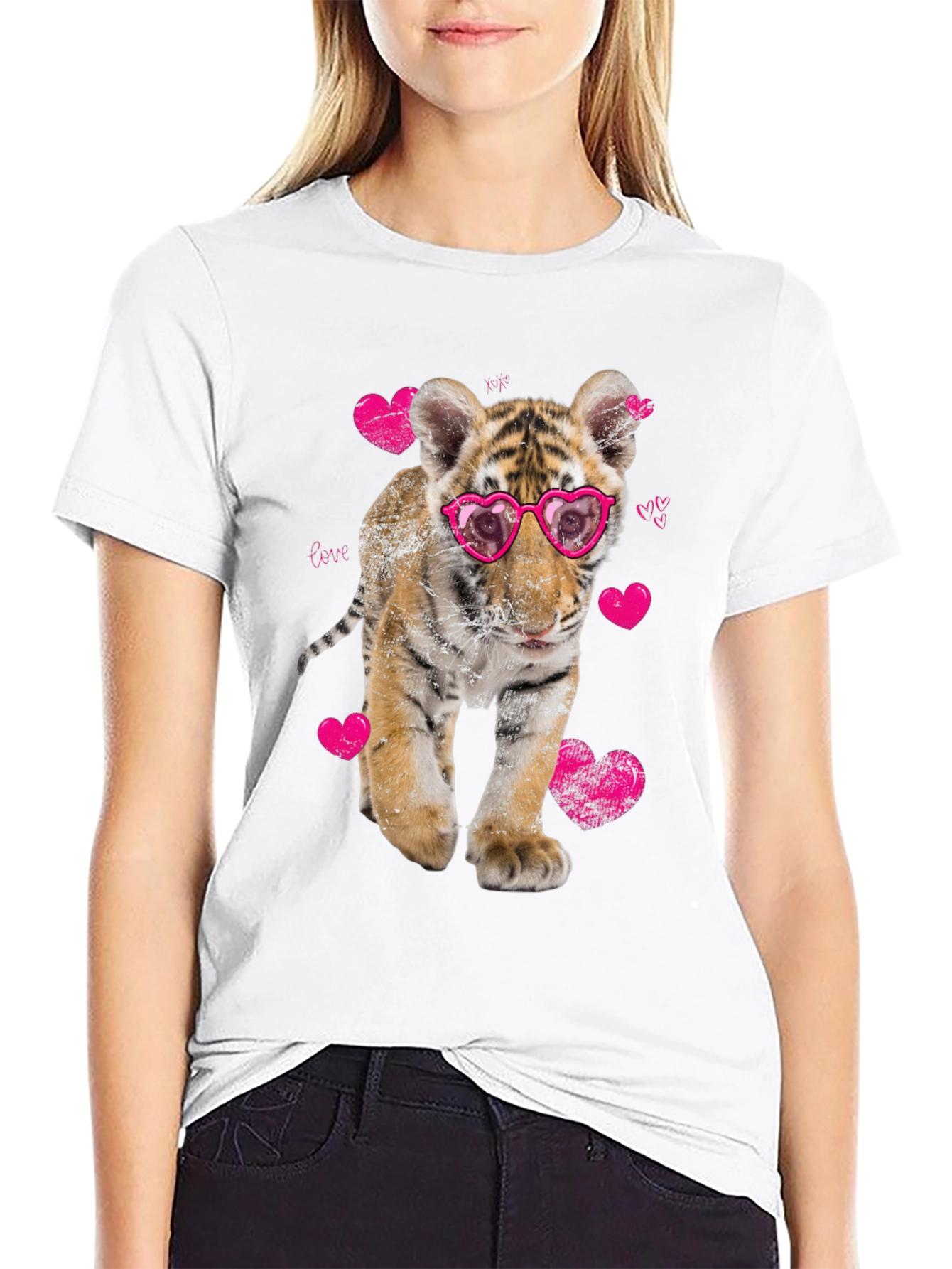 Cute Tiger Cub Love T-Shirt - Valentines Day Tee