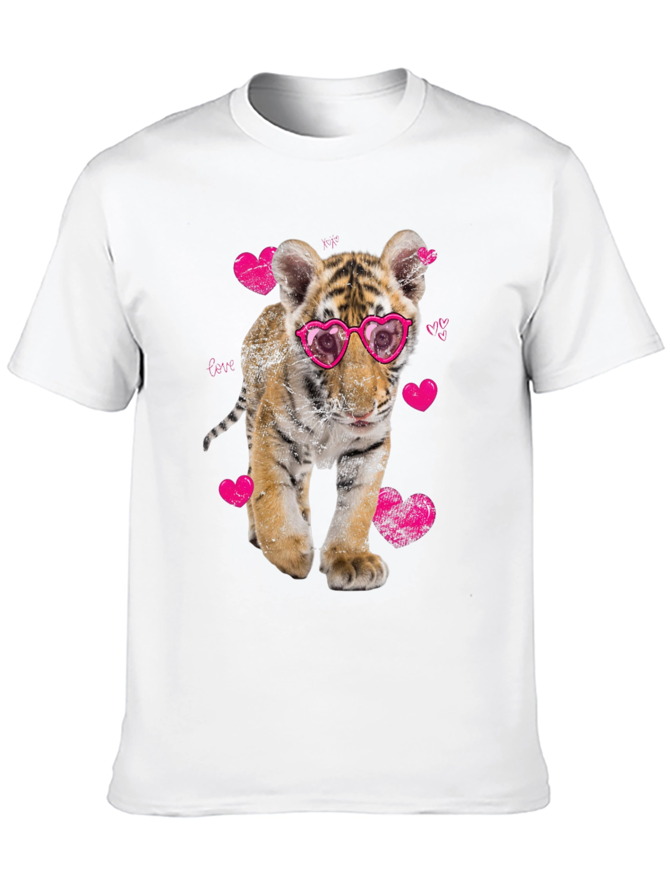 Cute Tiger Cub Love T-Shirt - Valentines Day Tee