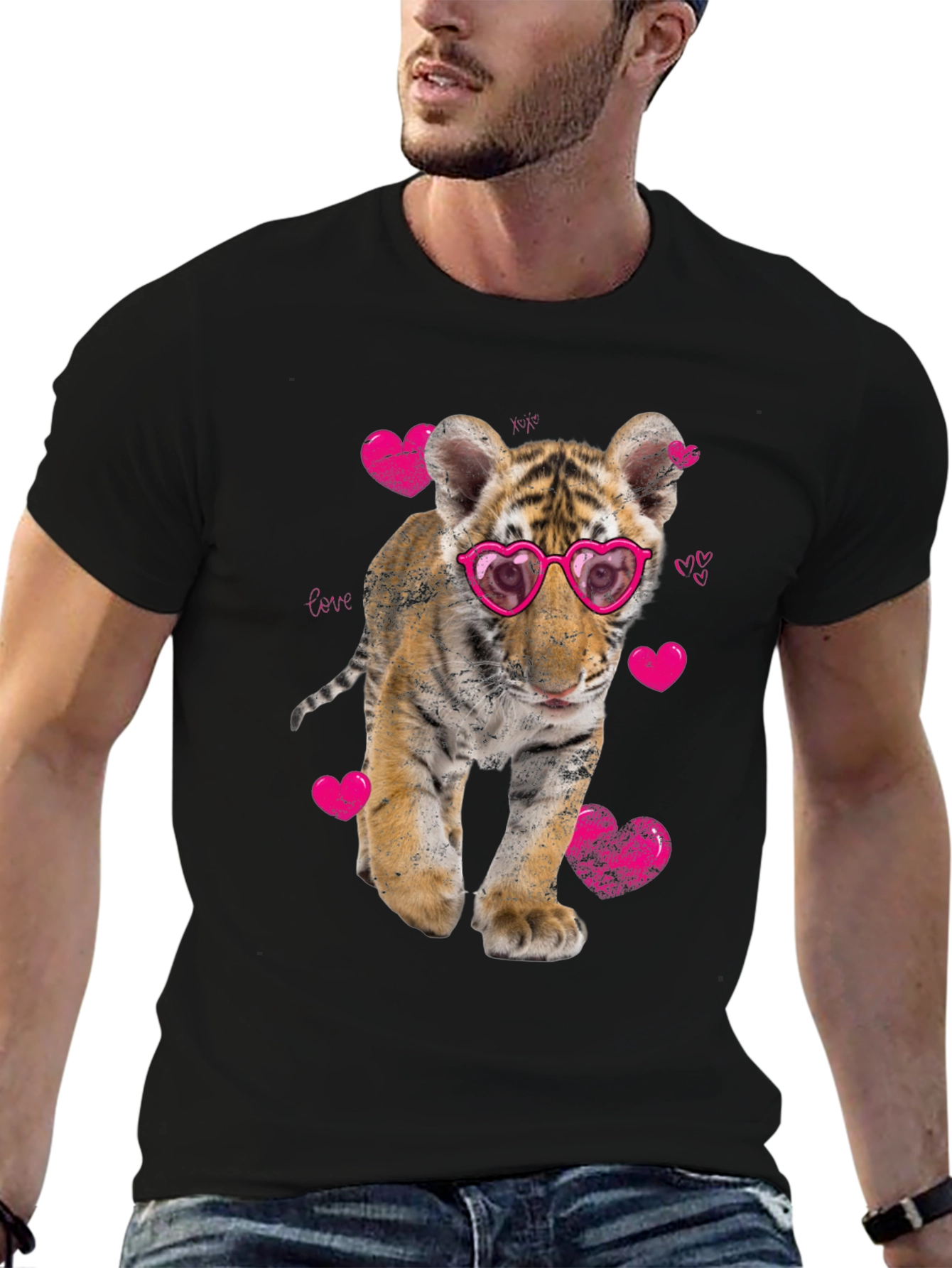 Cute Tiger Cub Love T-Shirt - Valentines Day Tee