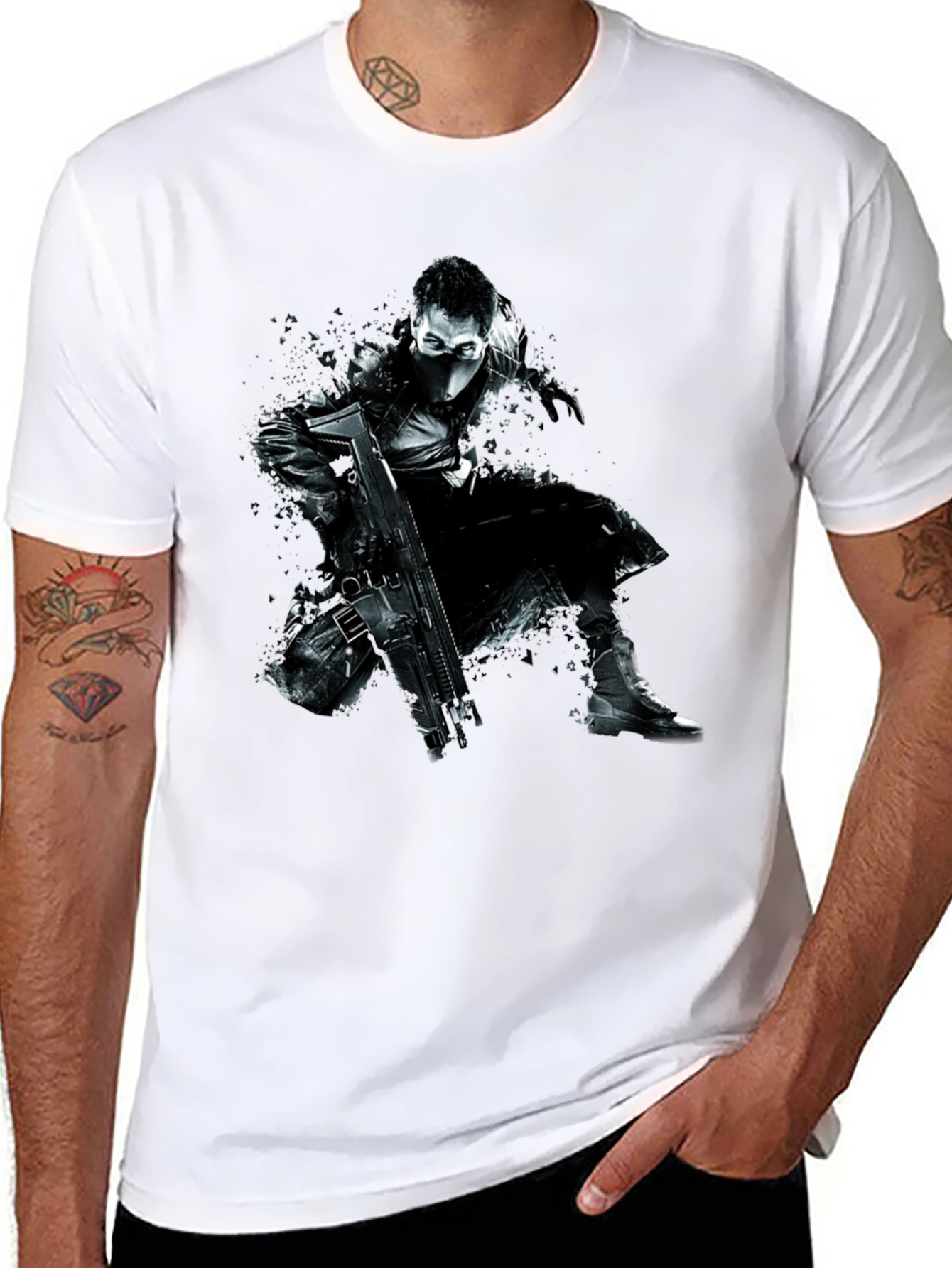 Stealth Operative Graphic T-Shirt - Black