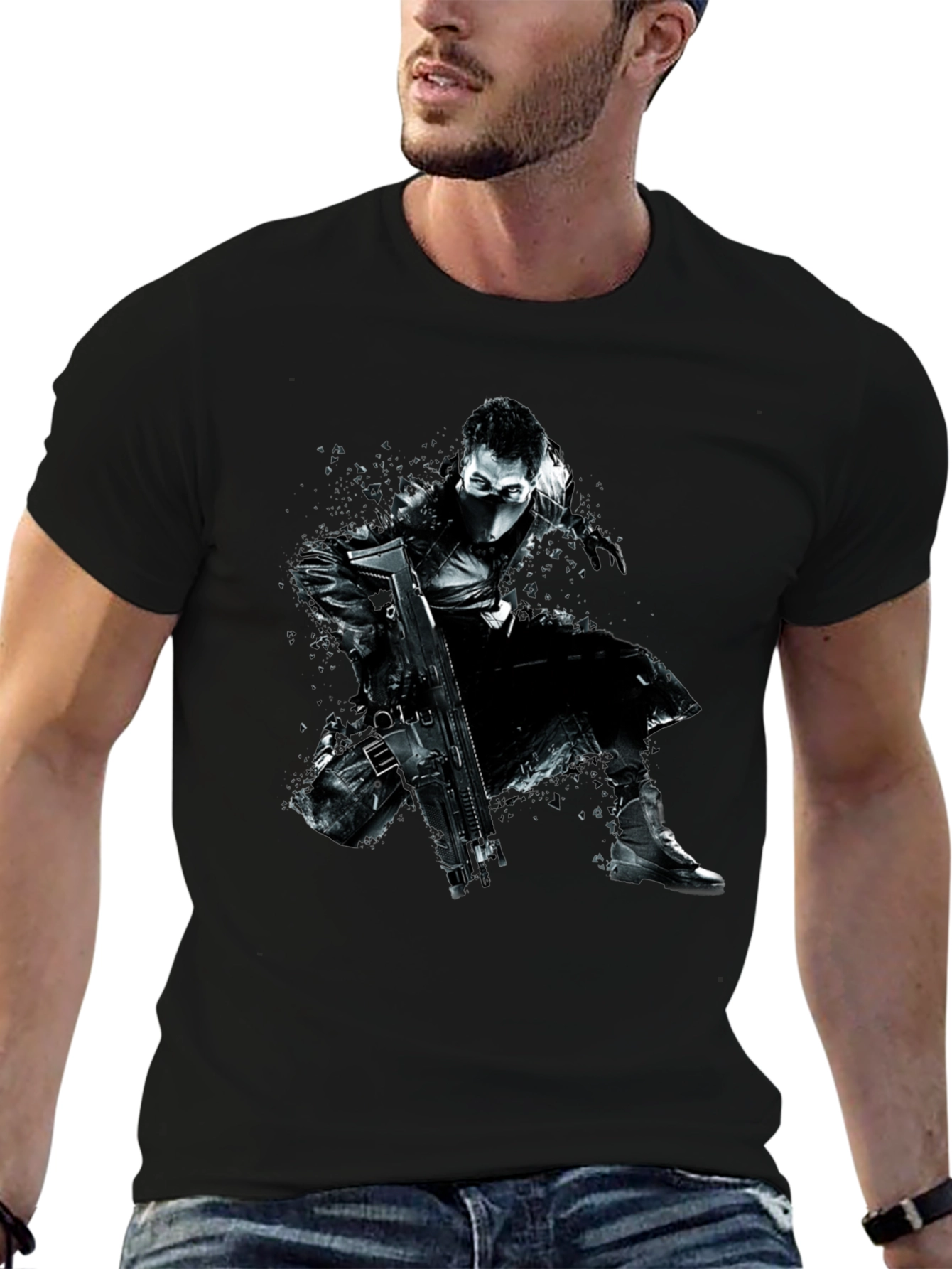 Stealth Operative Graphic T-Shirt - Black