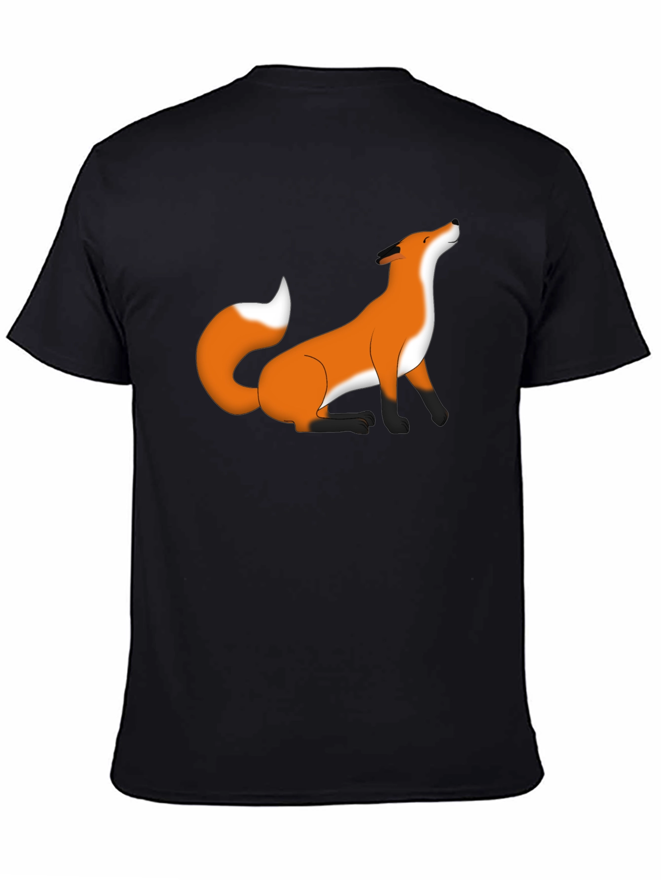 Fox Graphic Black T-Shirt - Unique Animal Print