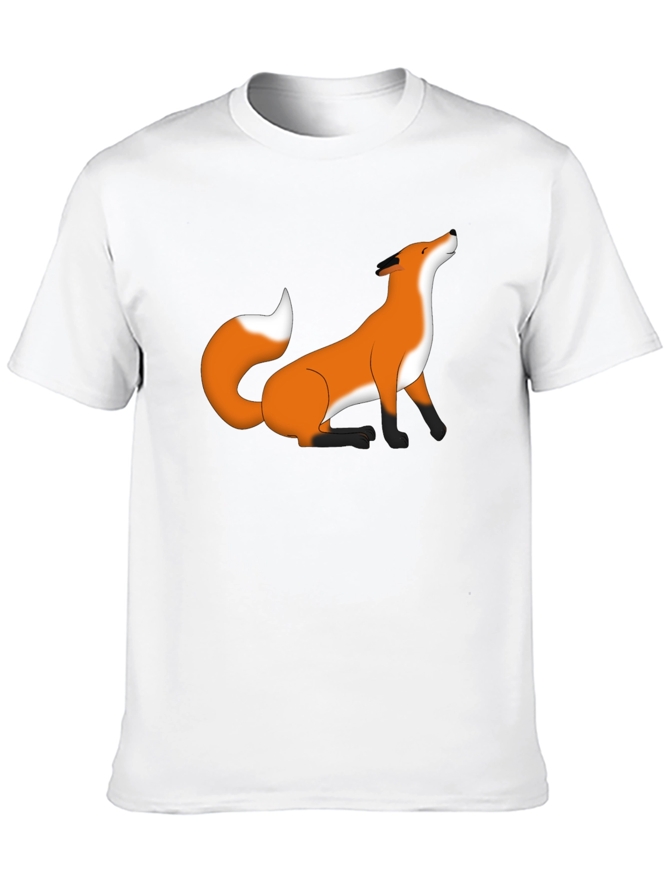 Fox Graphic Black T-Shirt - Unique Animal Print