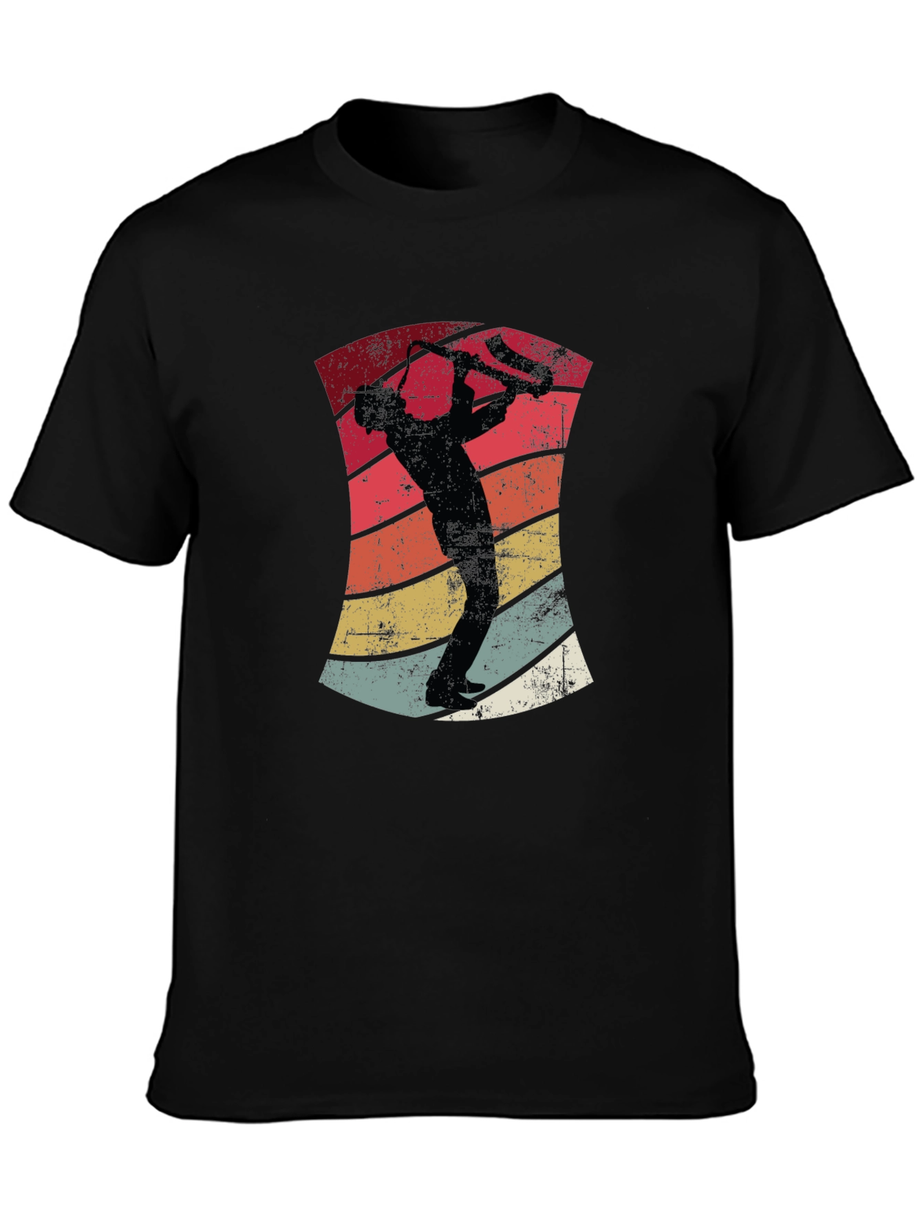 Retro Saxophone Player Graphic T-Shirt