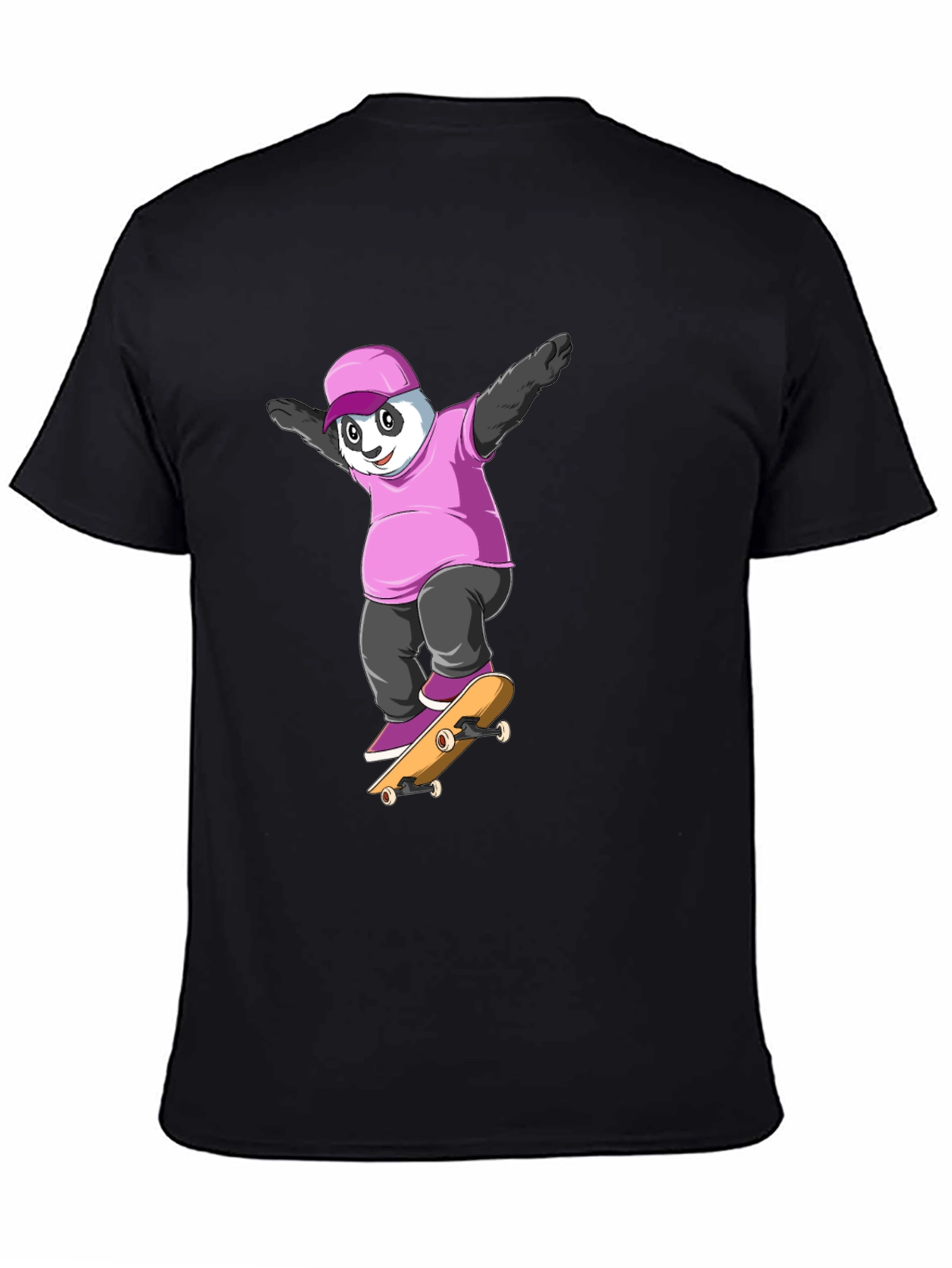 Panda Skateboard Graphic T-Shirt