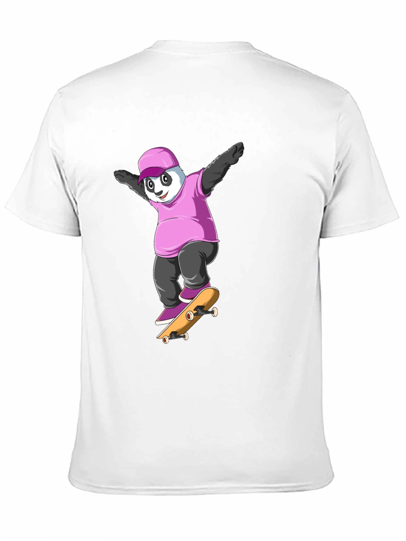 Panda Skateboard Graphic T-Shirt