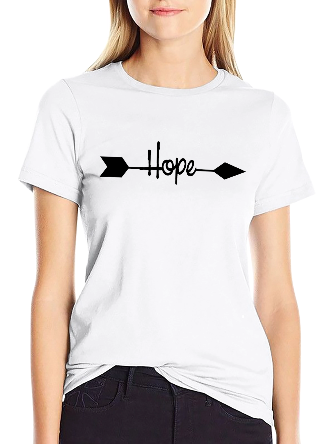 Hope Arrow Graphic Tee - Stylish Black T-Shirt