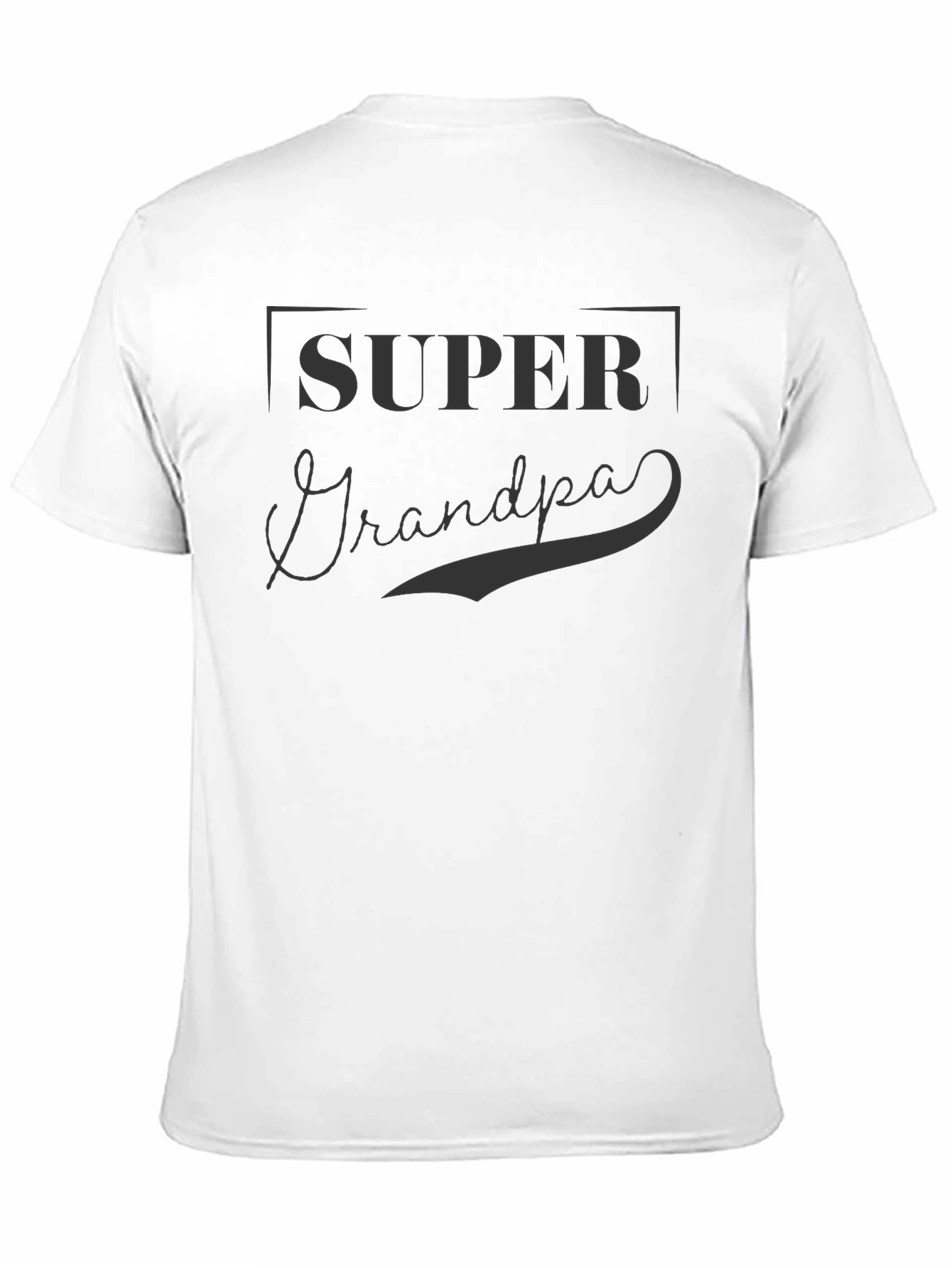 Super Grandpa T-Shirt - Black Crew Neck