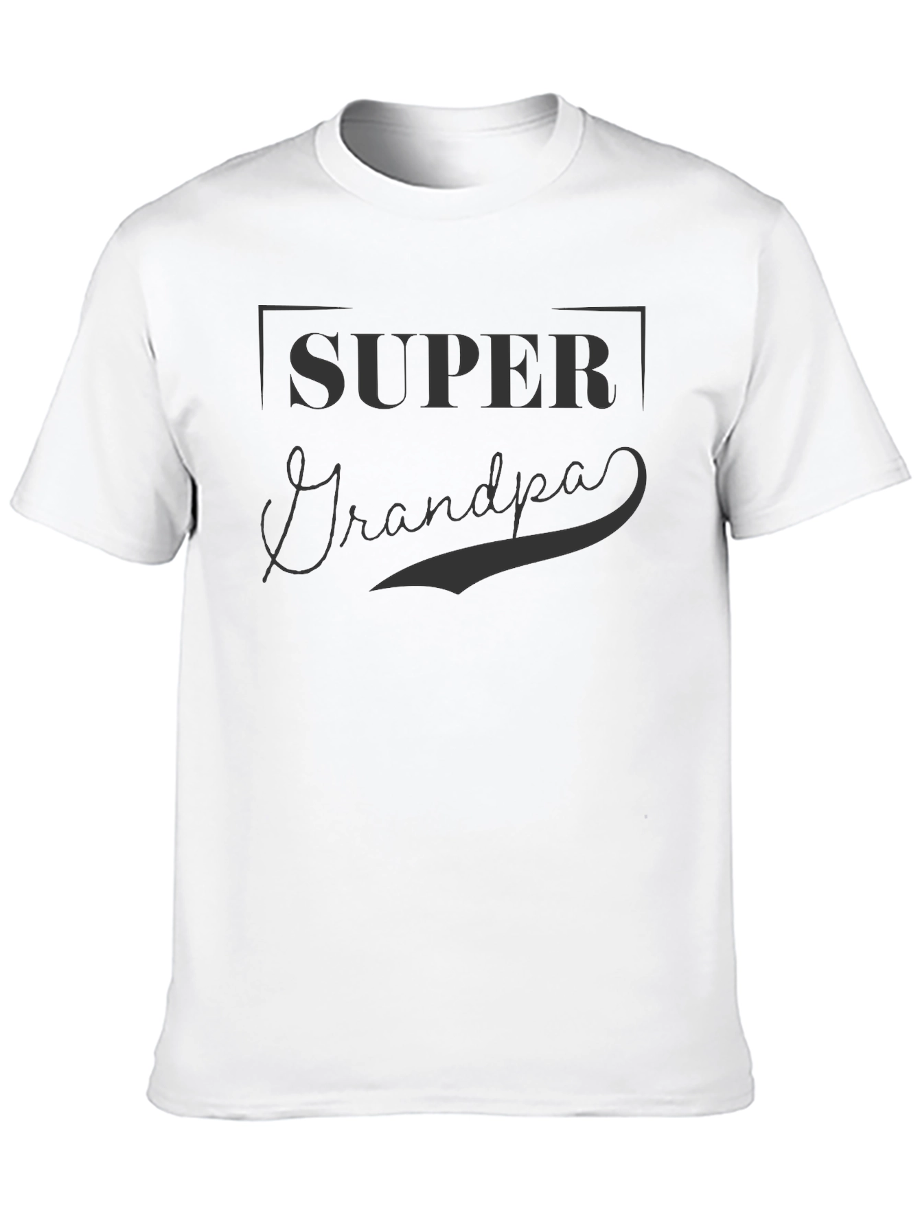 Super Grandpa T-Shirt - Black Crew Neck