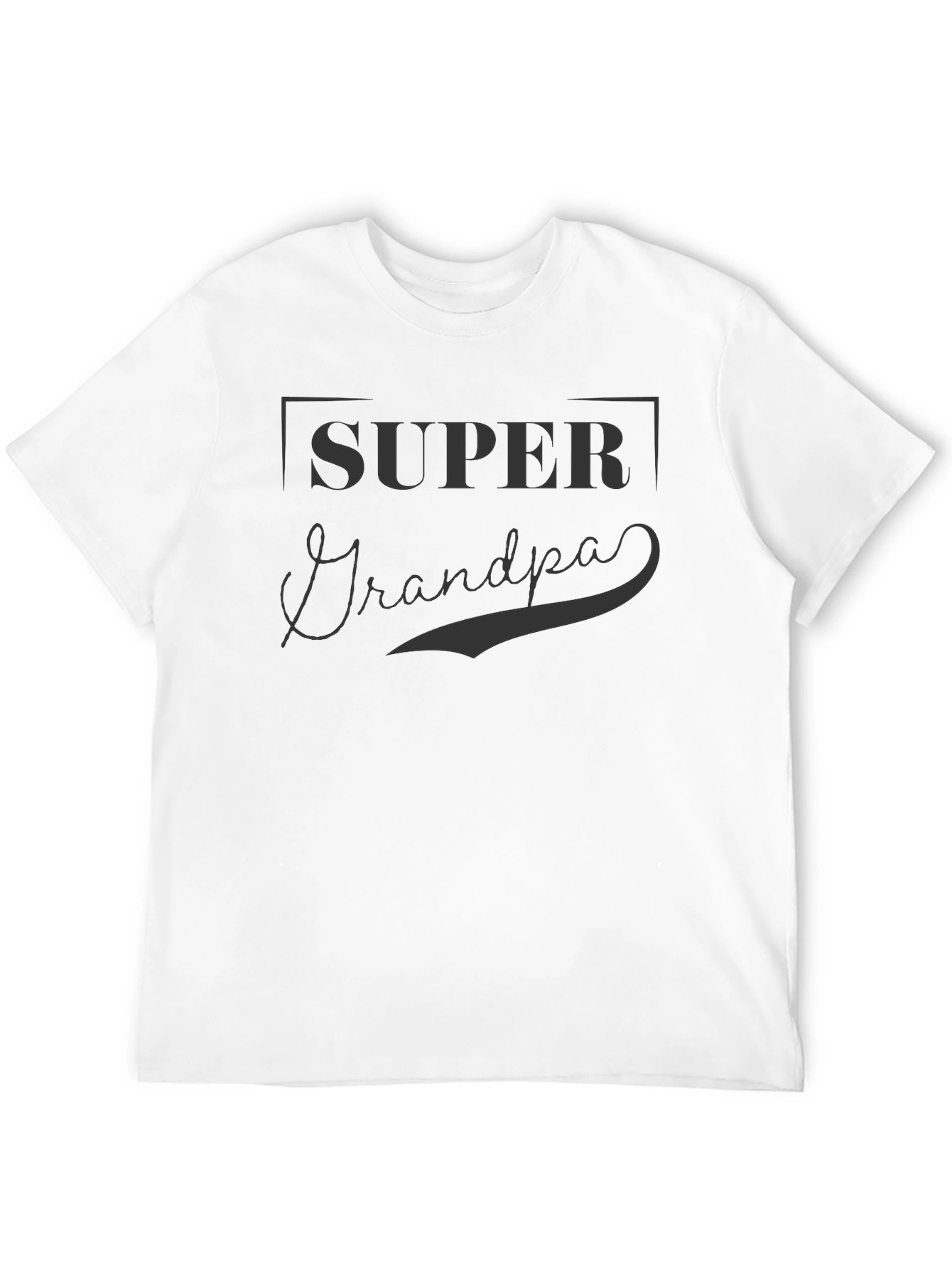 Super Grandpa T-Shirt - Black Crew Neck
