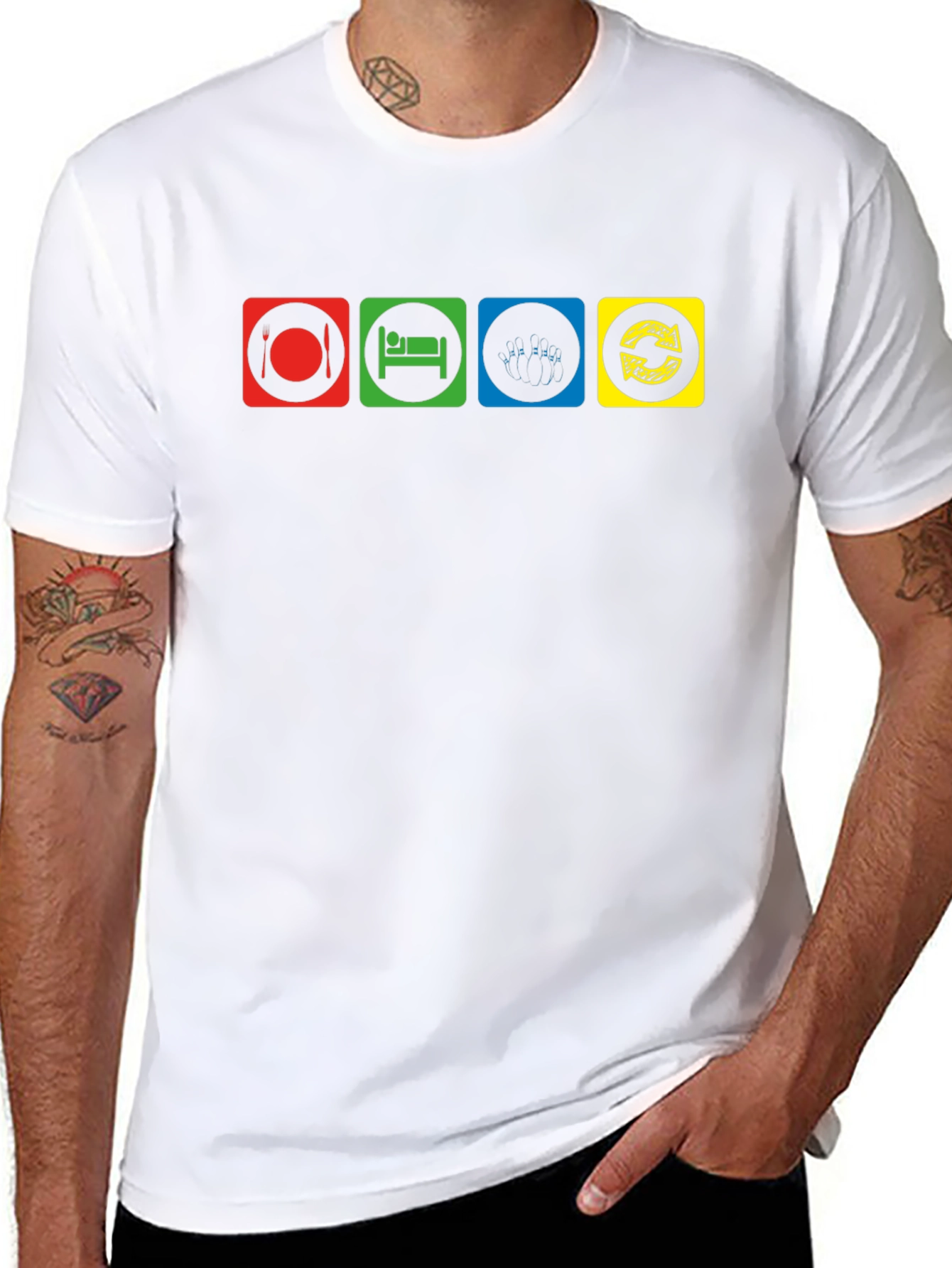 Eat Sleep DJ Repeat T-Shirt - Cool Graphic Tee