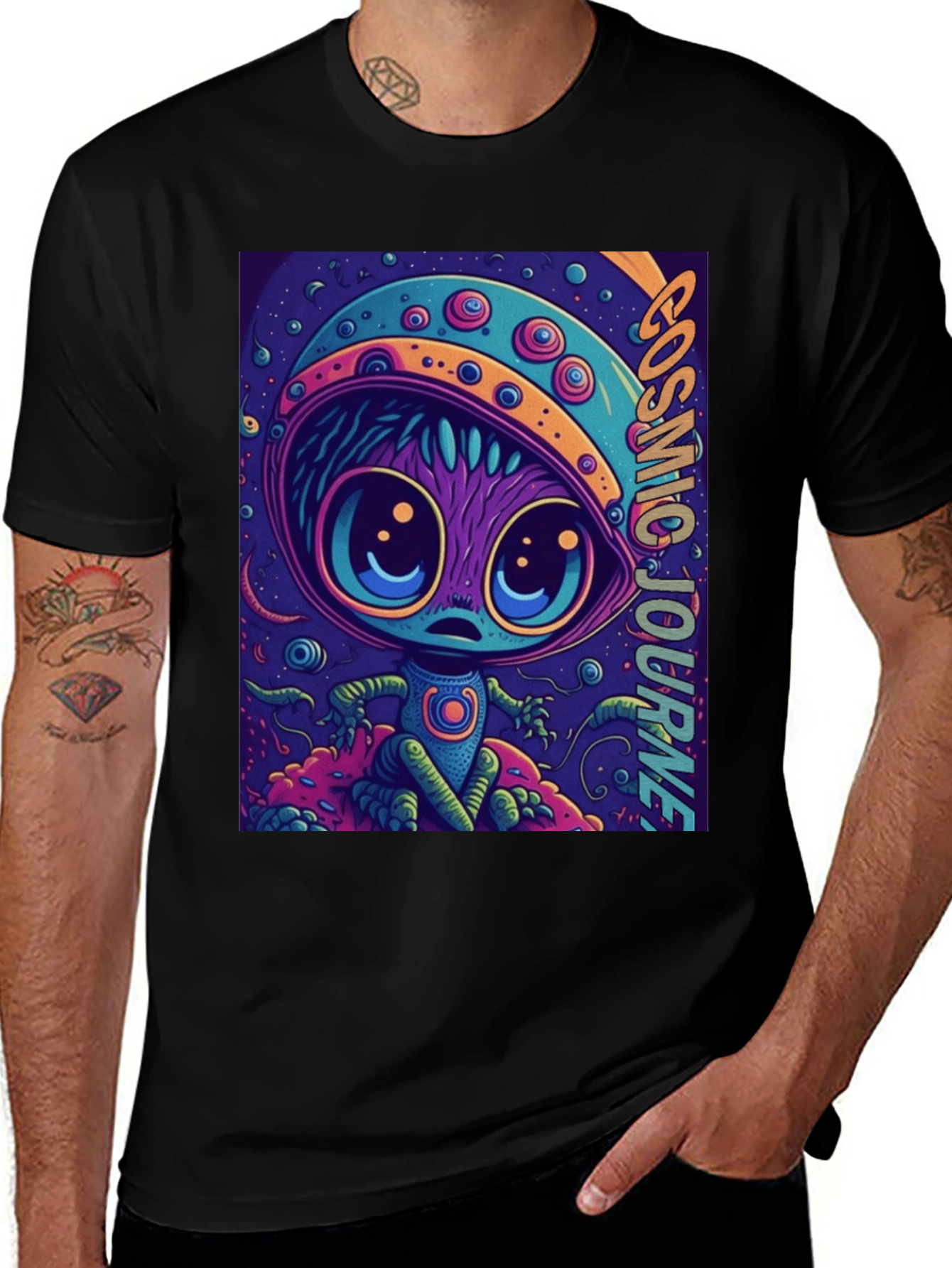 Cosmic Journey Alien Graphic Tee