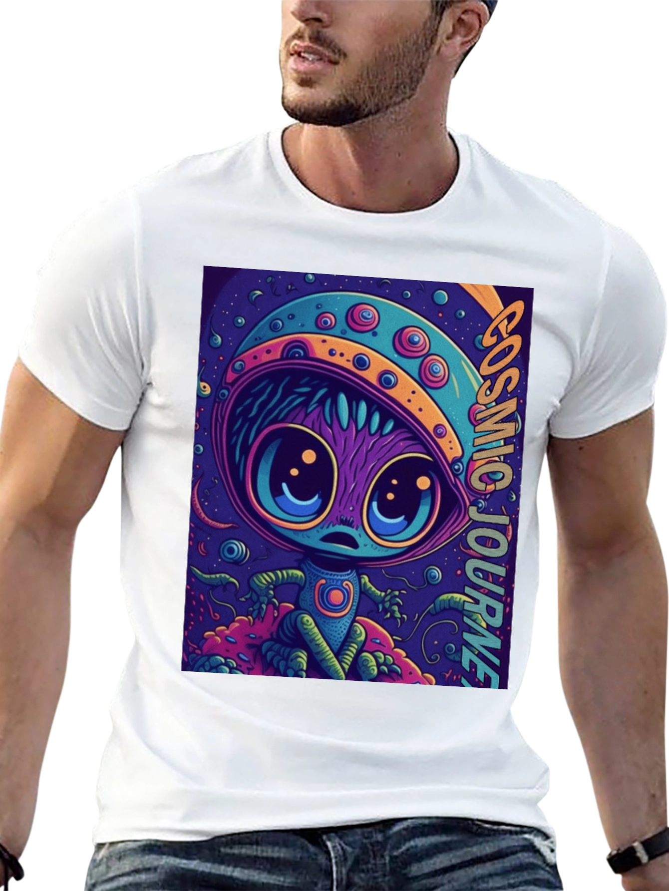 Cosmic Journey Alien Graphic Tee