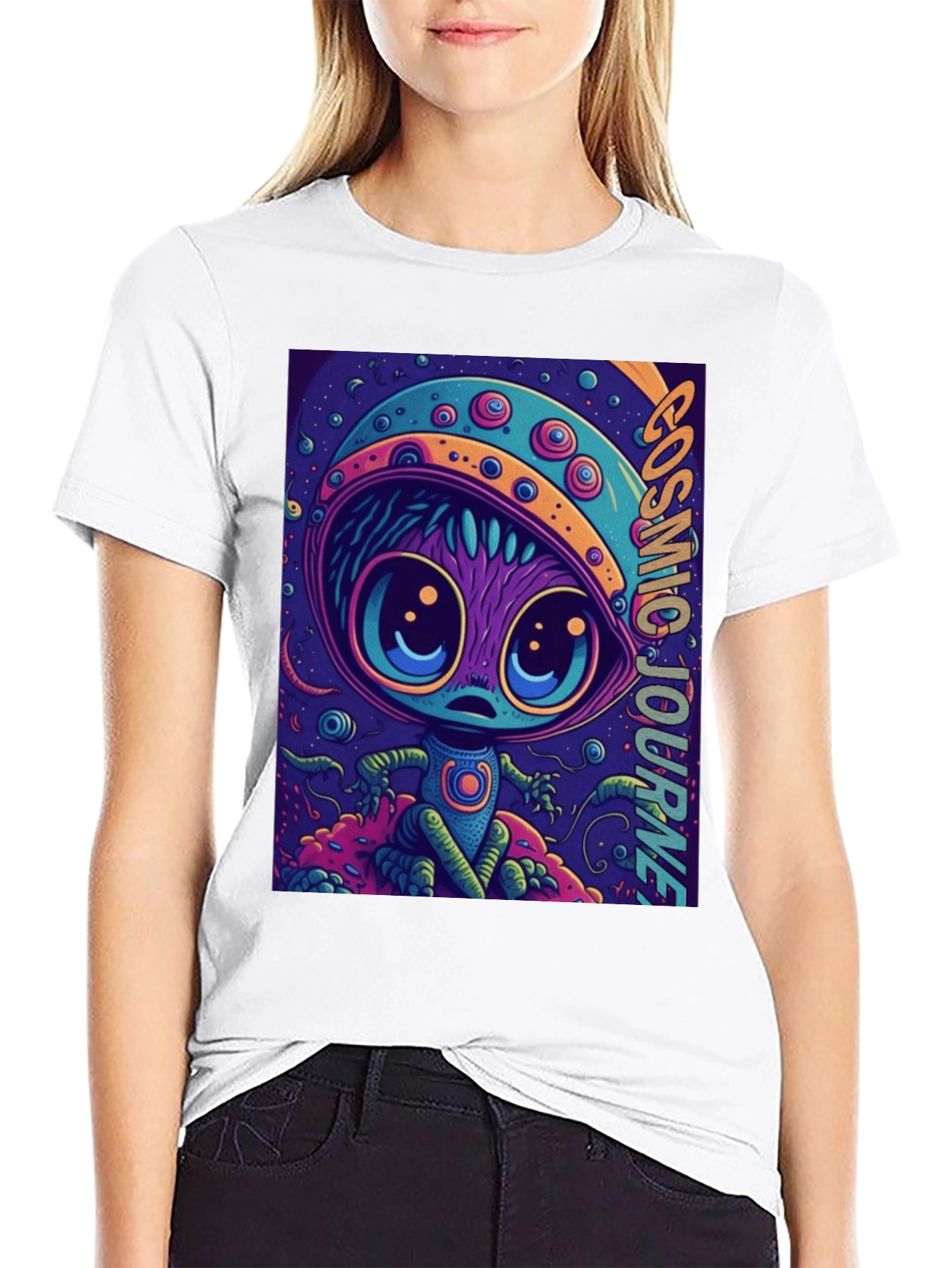 Cosmic Journey Alien Graphic Tee