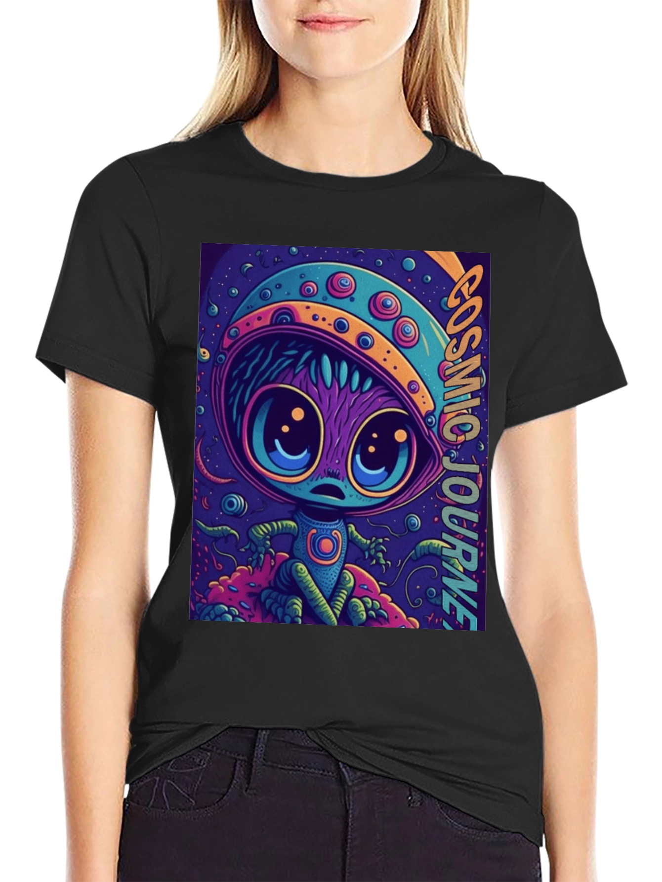 Cosmic Journey Alien Graphic Tee