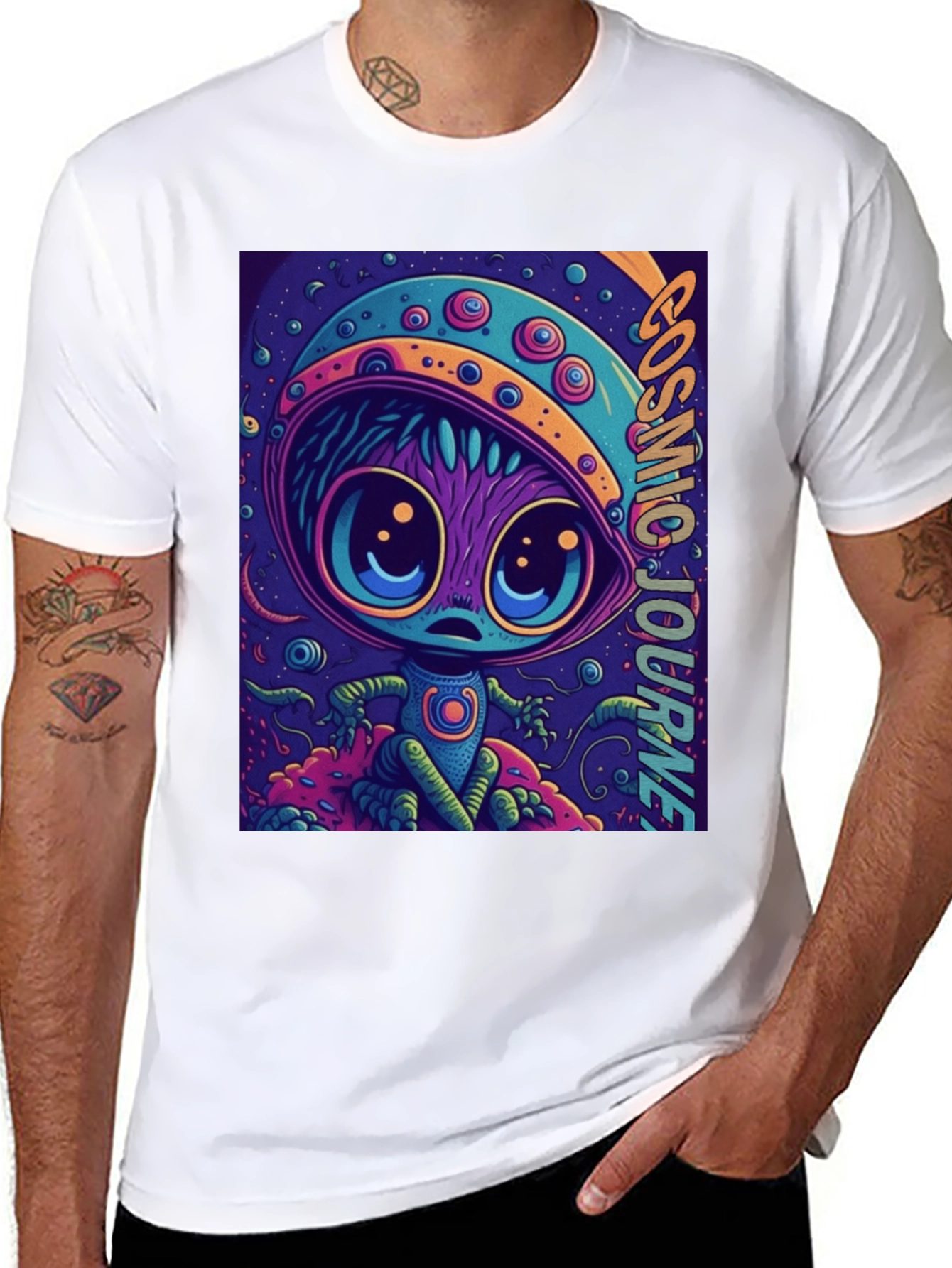 Cosmic Journey Alien Graphic Tee