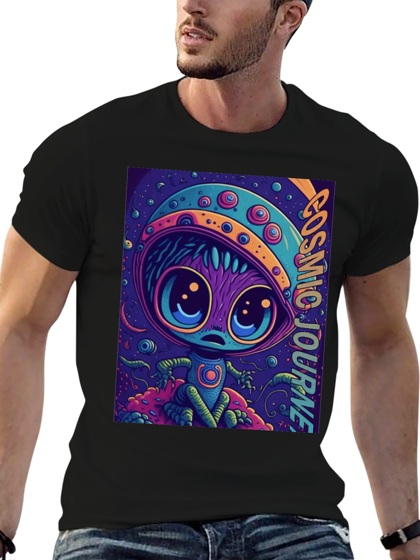 Cosmic Journey Alien Graphic Tee