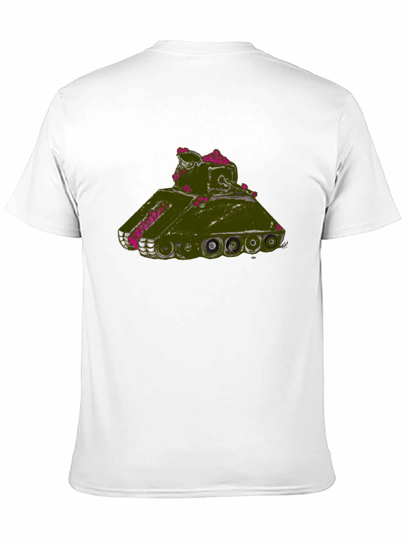 Tank With Flowers Graphic Tee - Black