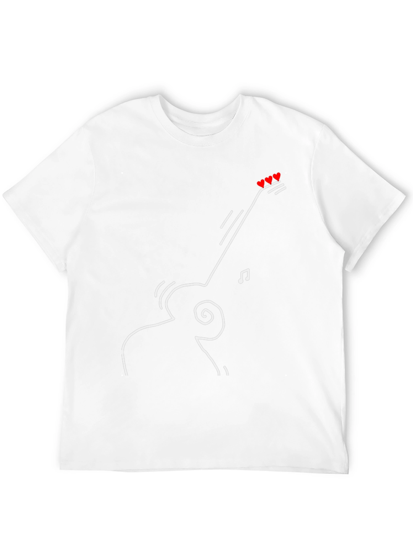 Guitar Heart Tee - Black Graphic T-Shirt