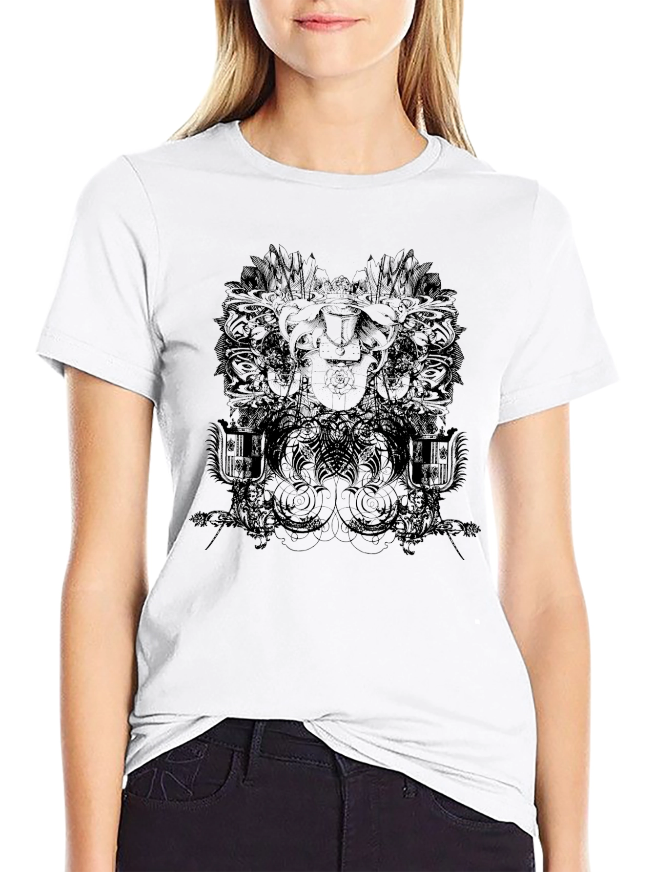 Black Graphic Print Tee