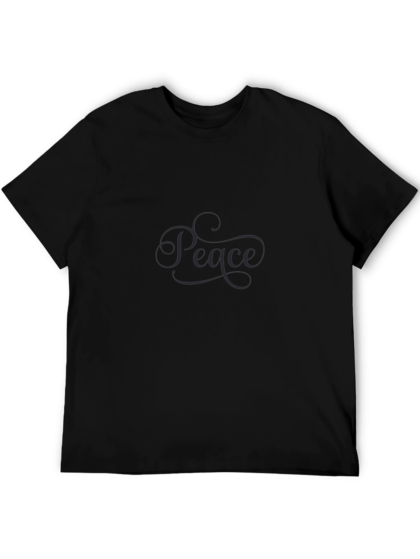 Peace Script Black T-Shirt