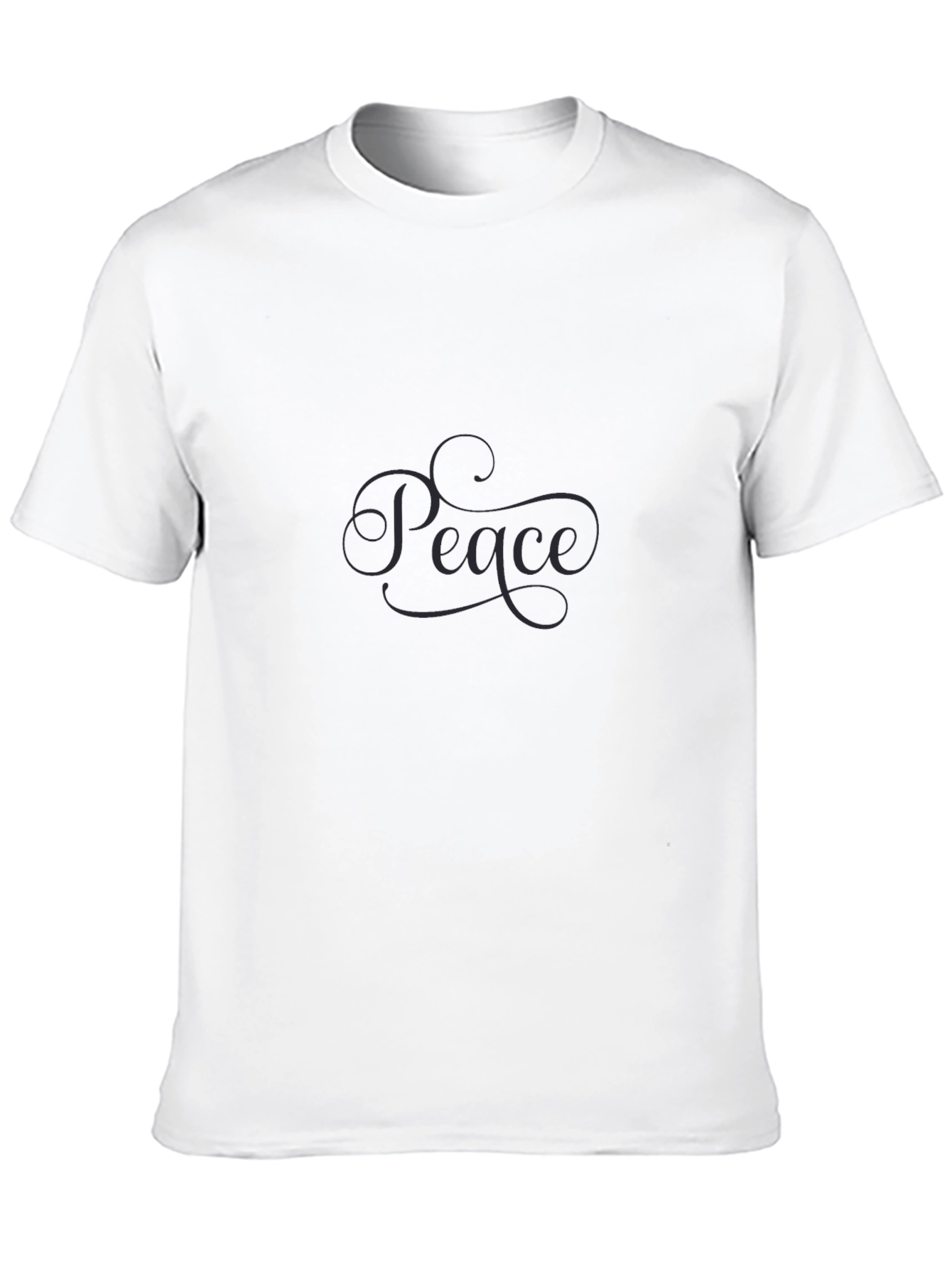 Peace Script Black T-Shirt