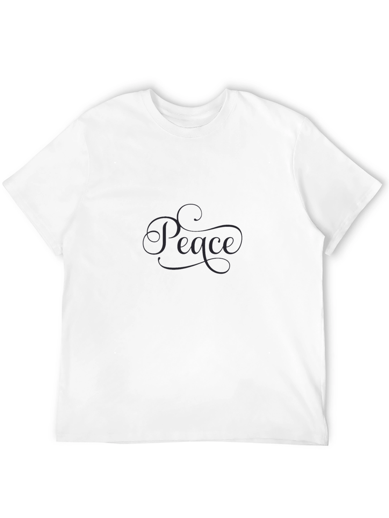 Peace Script Black T-Shirt