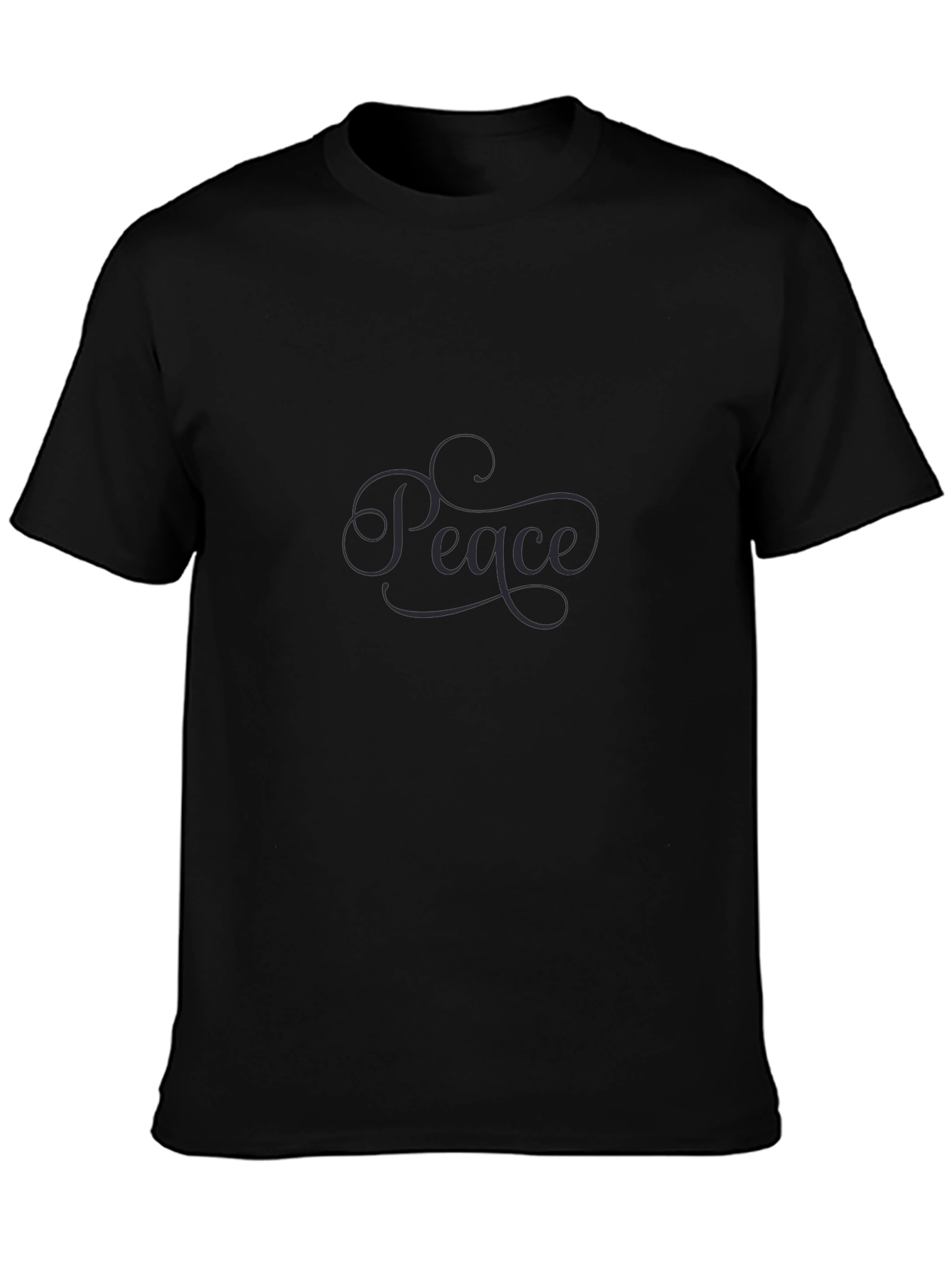 Peace Script Black T-Shirt