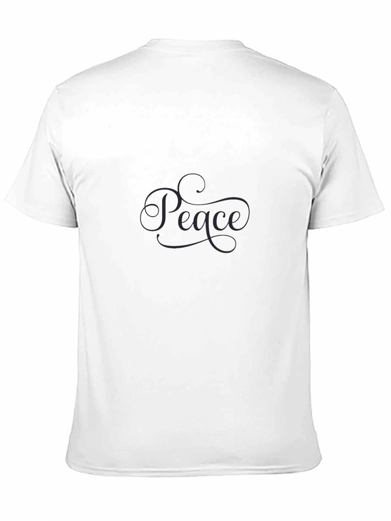 Peace Script Black T-Shirt