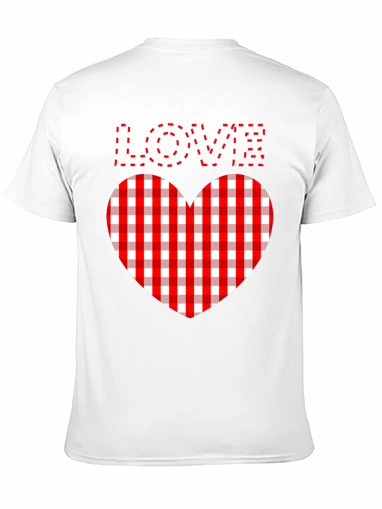 Love Heart Plaid Graphic Tee