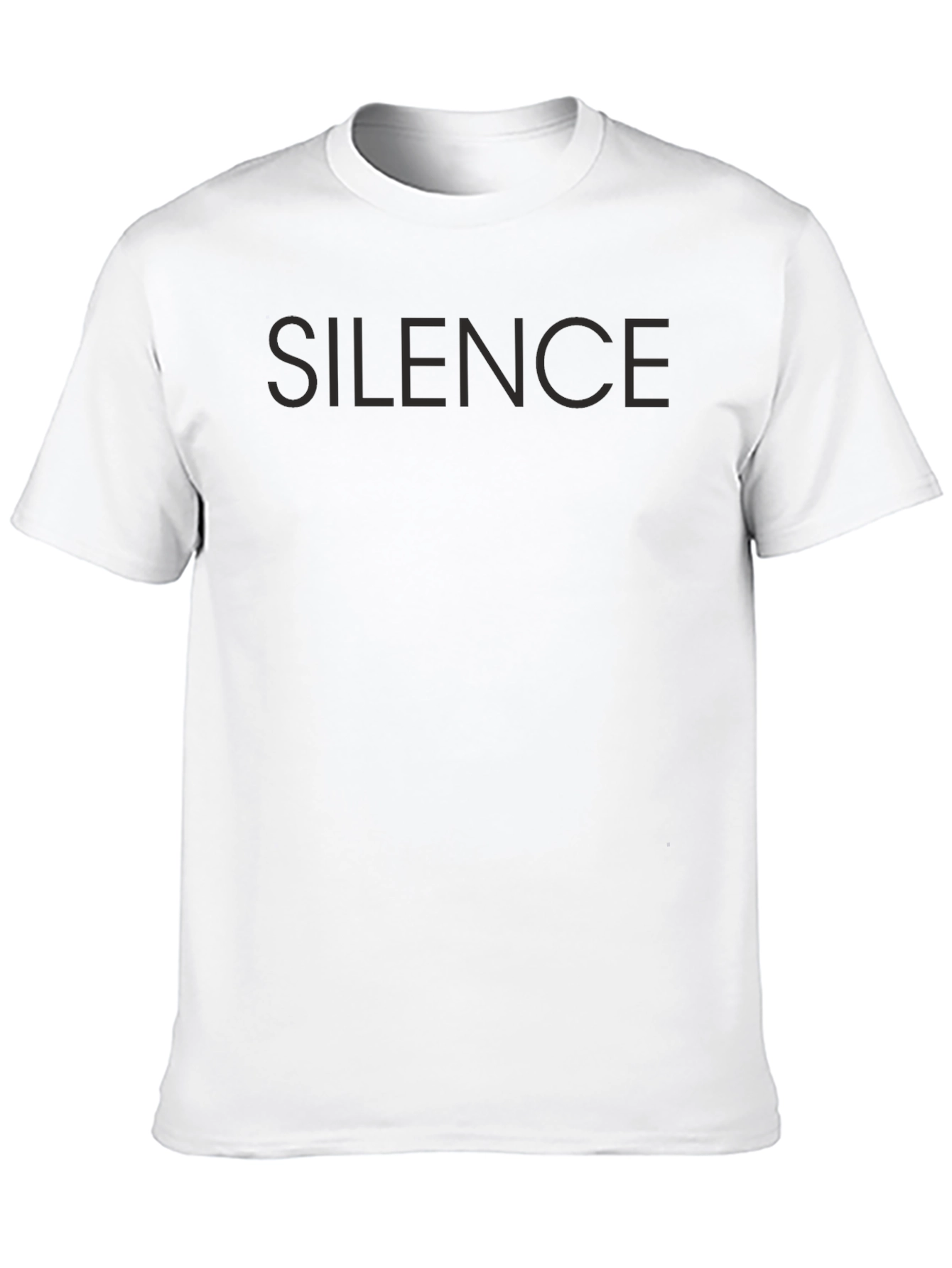 Silence Black Tee - Minimalist Style