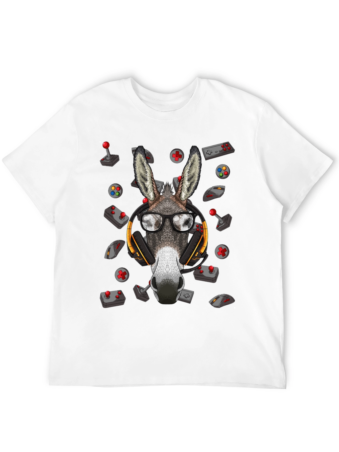 Gamer Donkey Graphic Tee - Black Cotton T-Shirt
