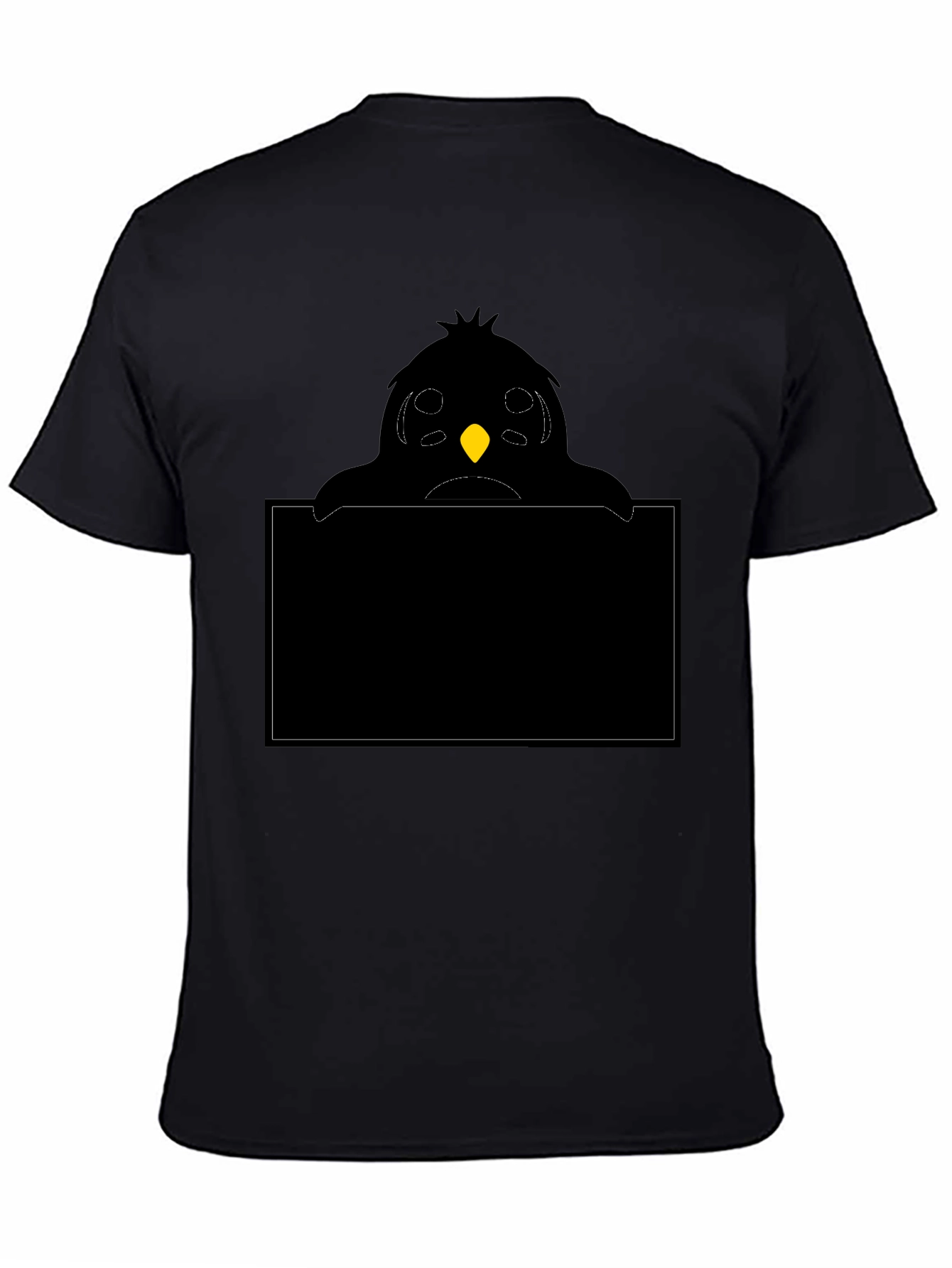 Black T-Shirt with Penguin Graphic