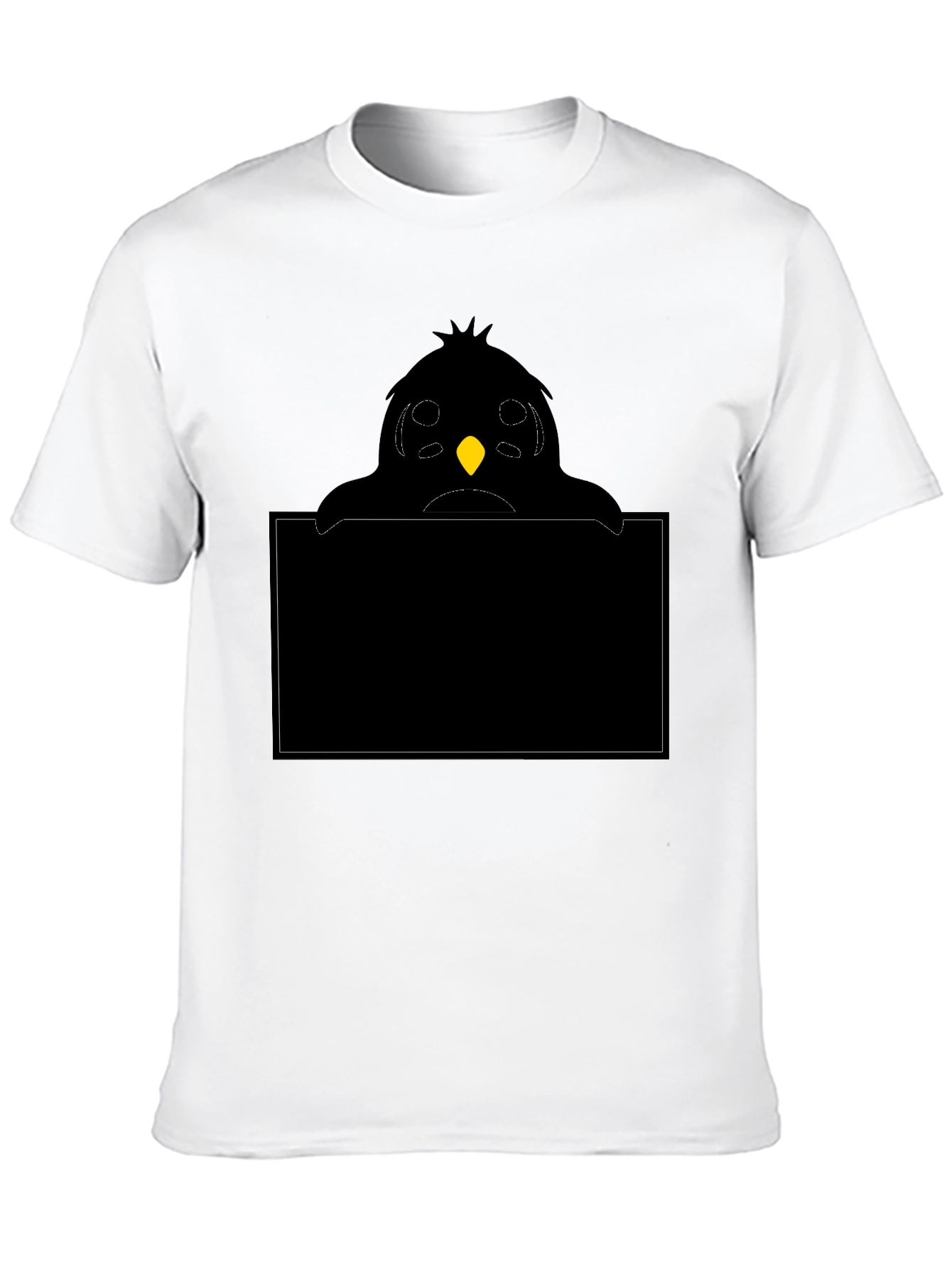 Black T-Shirt with Penguin Graphic