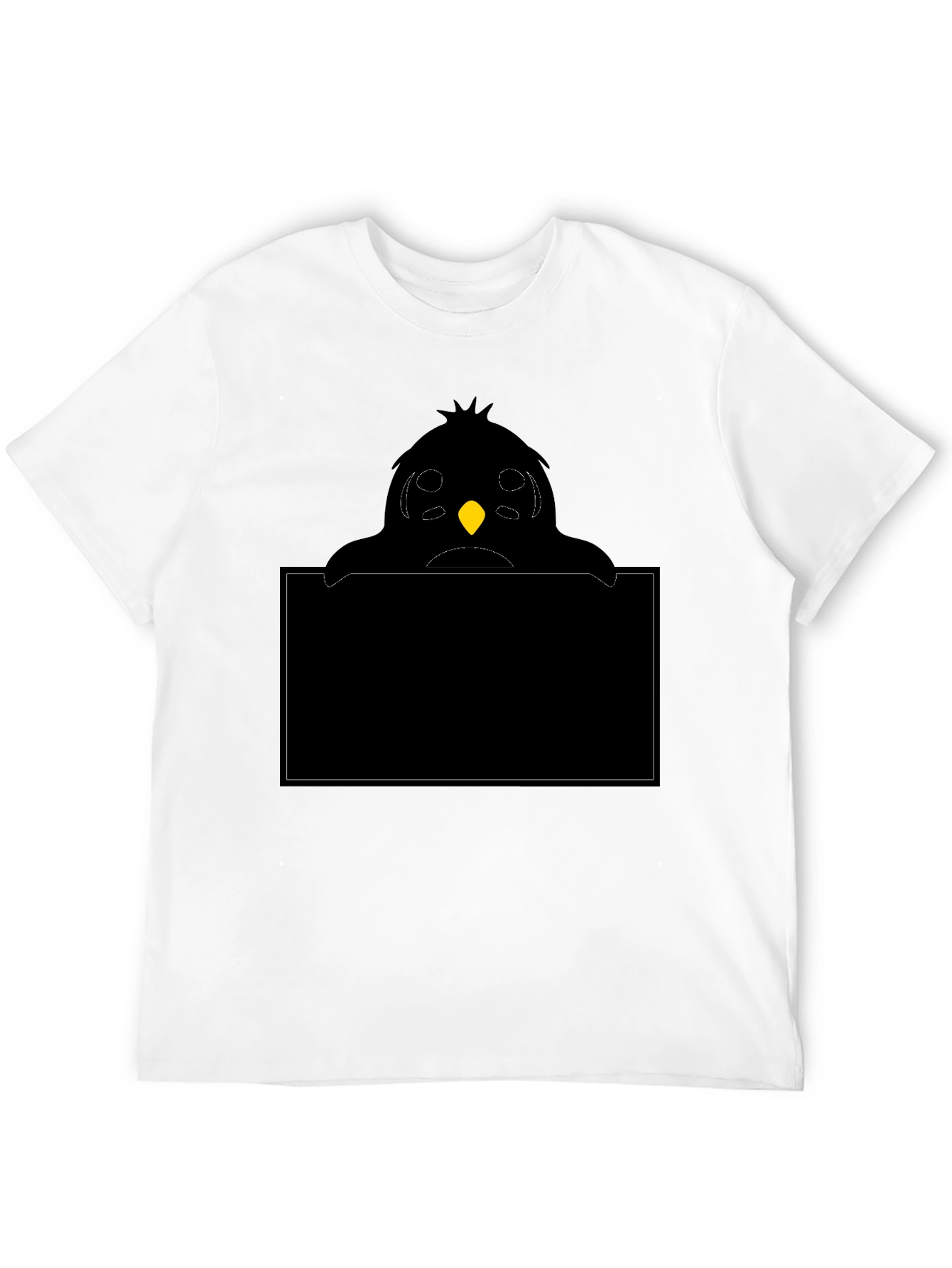 Black T-Shirt with Penguin Graphic
