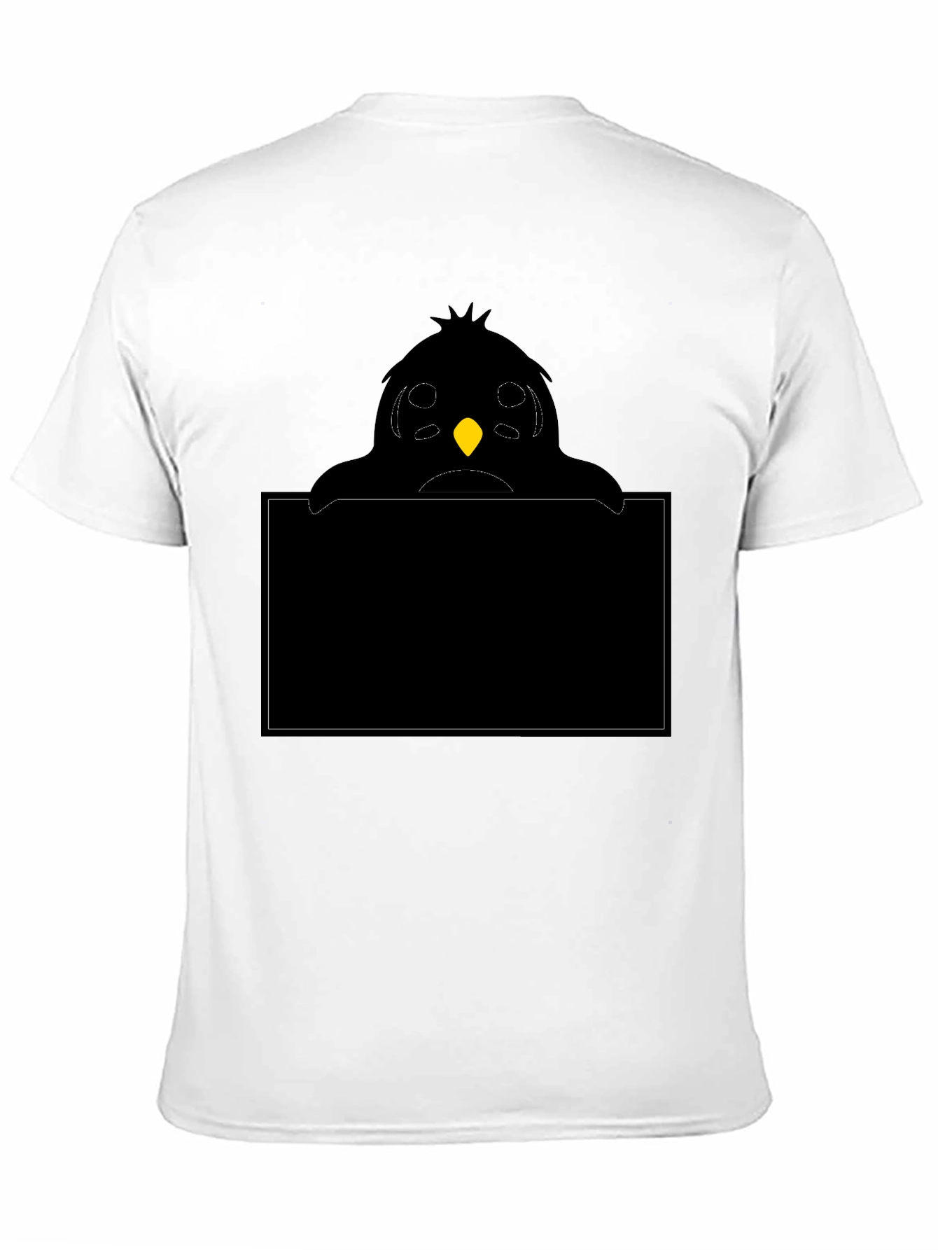 Black T-Shirt with Penguin Graphic