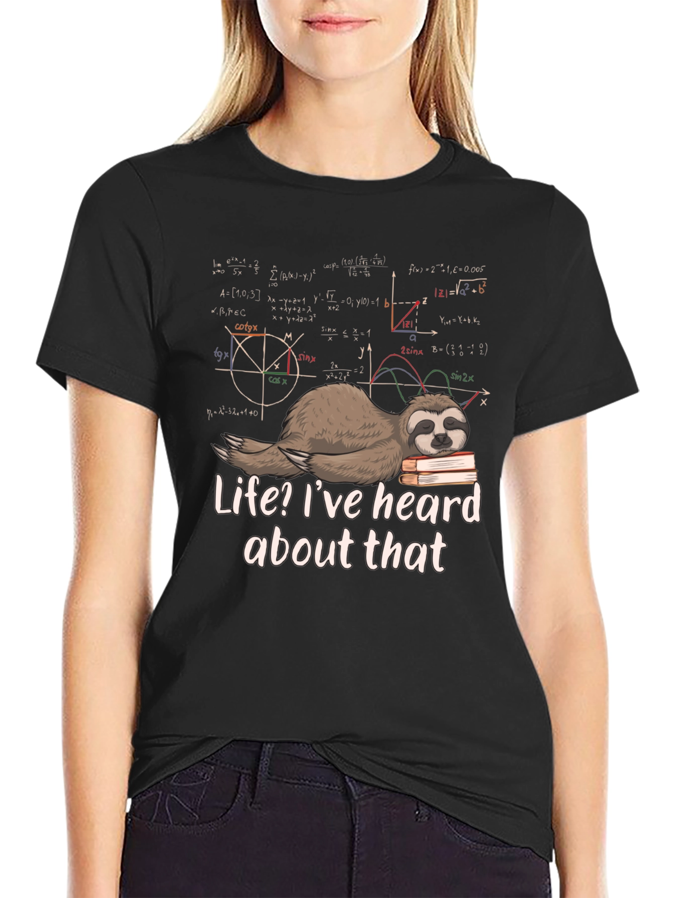 Math Sloth T-Shirt - Funny Lazy Geek Tee