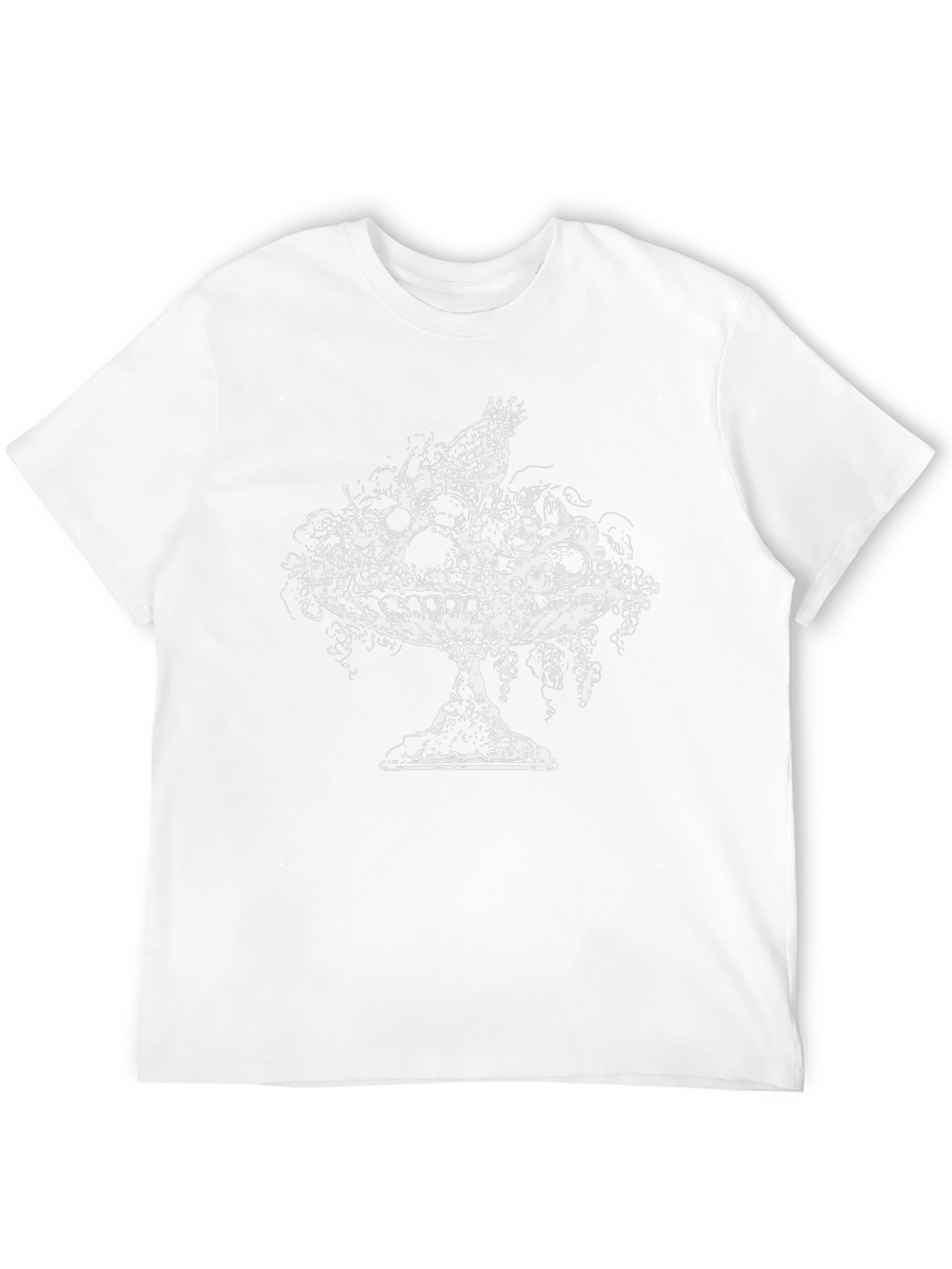 Mens Black T-Shirt with Fruit Bowl Graphic