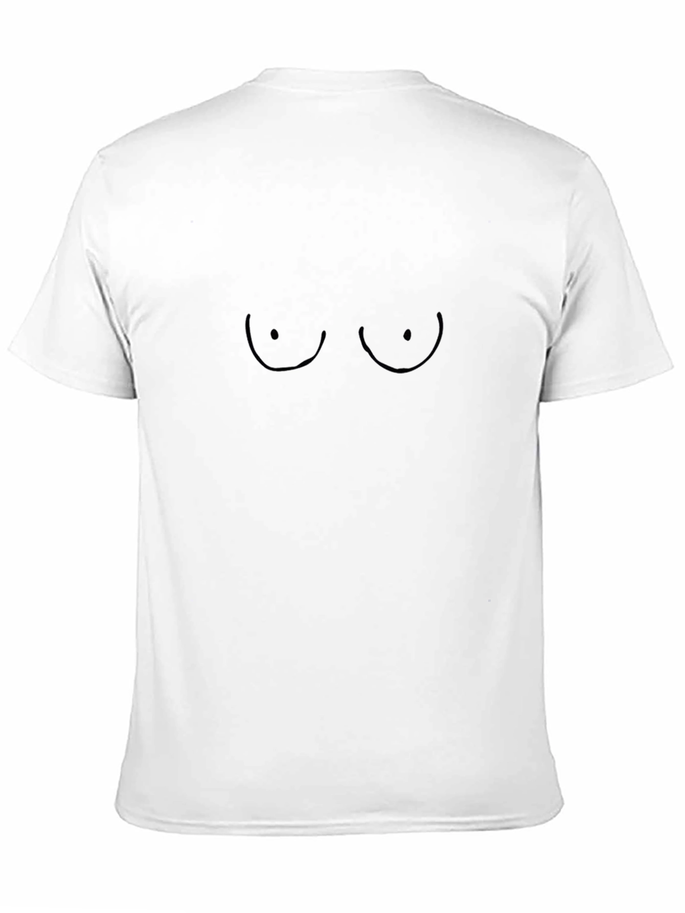 Funny Boob Outline Black T-Shirt