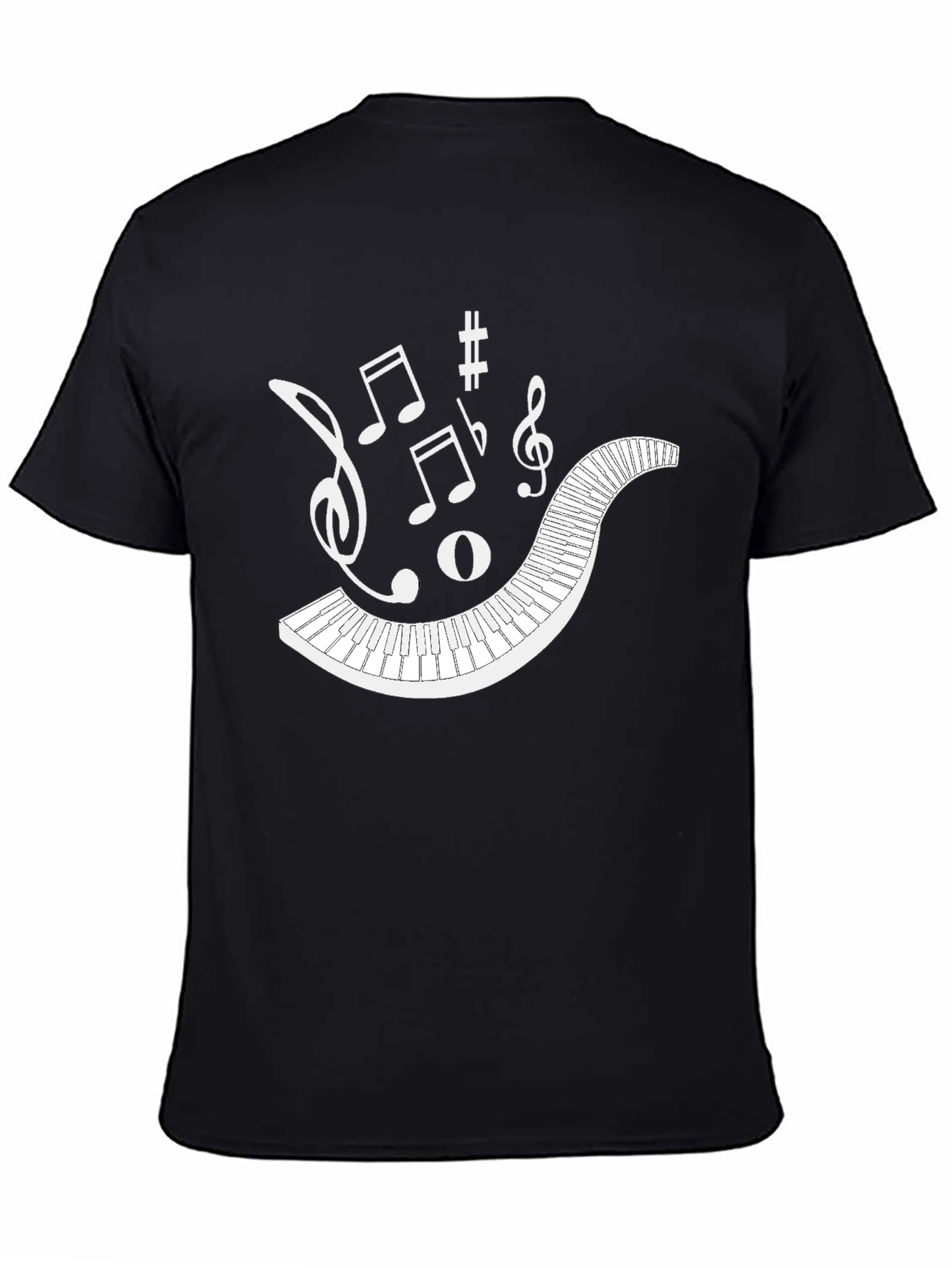 Musical Keyboard Notes Graphic Tee