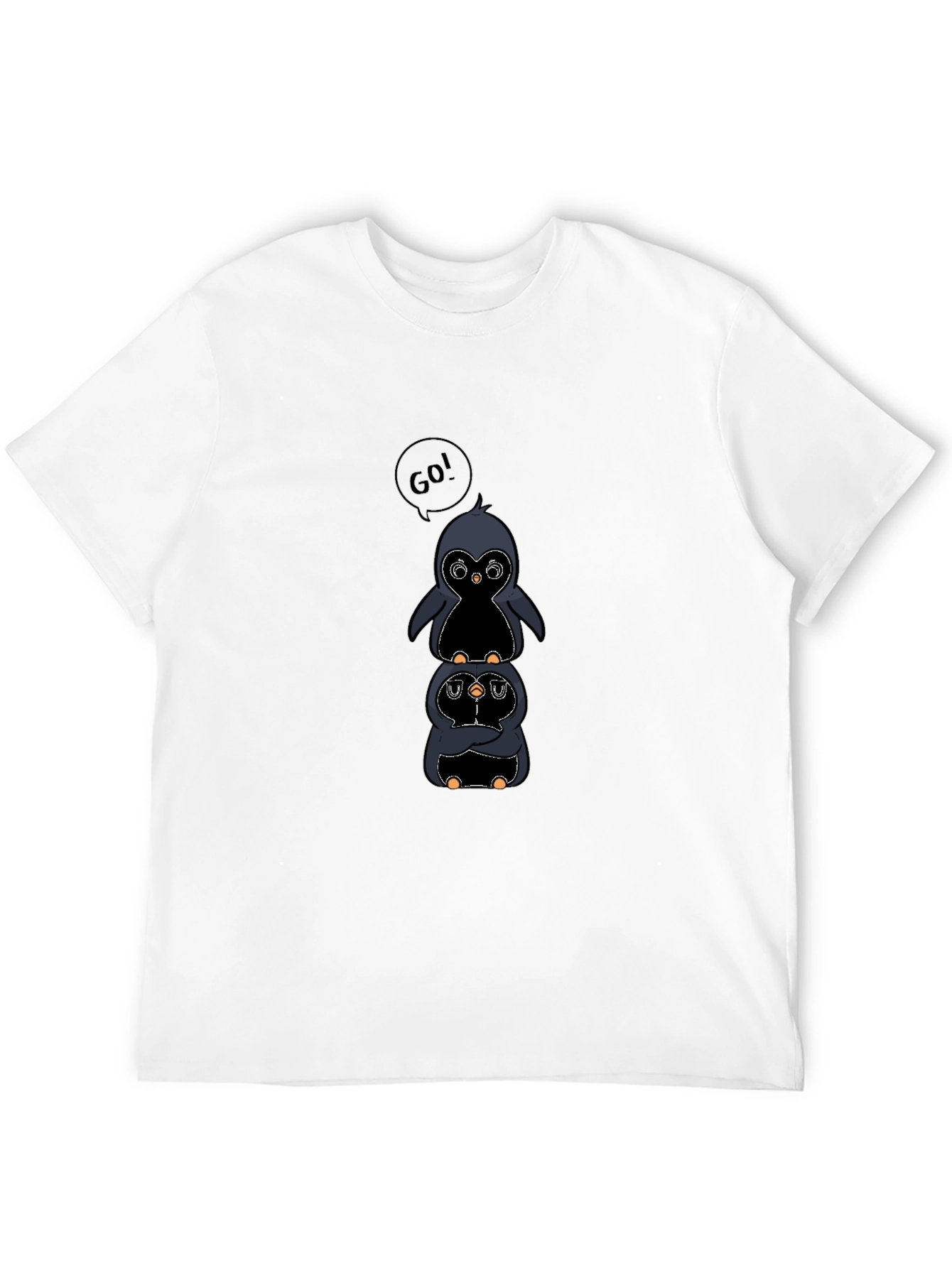 Penguin Stack Black T-Shirt