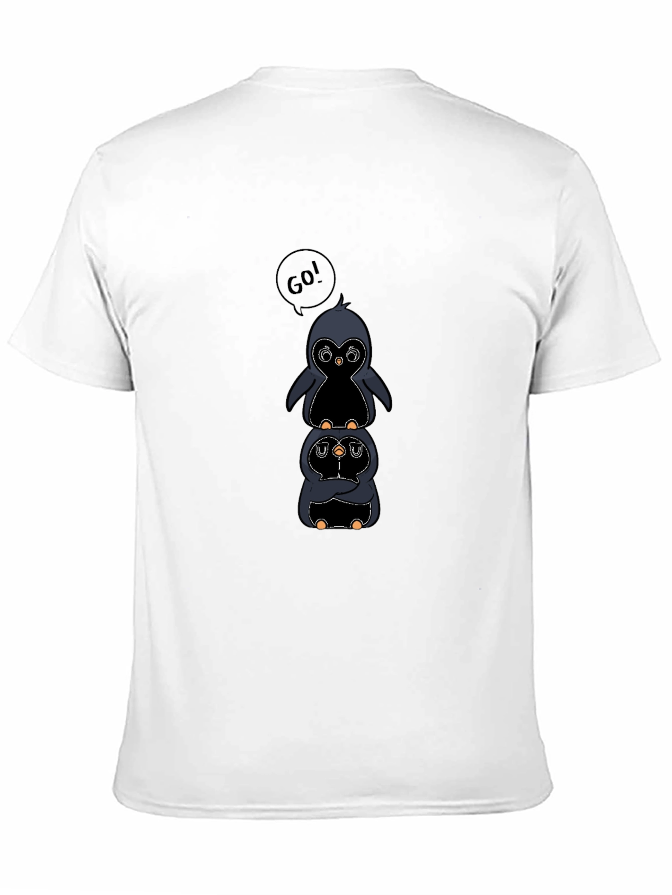 Penguin Stack Black T-Shirt