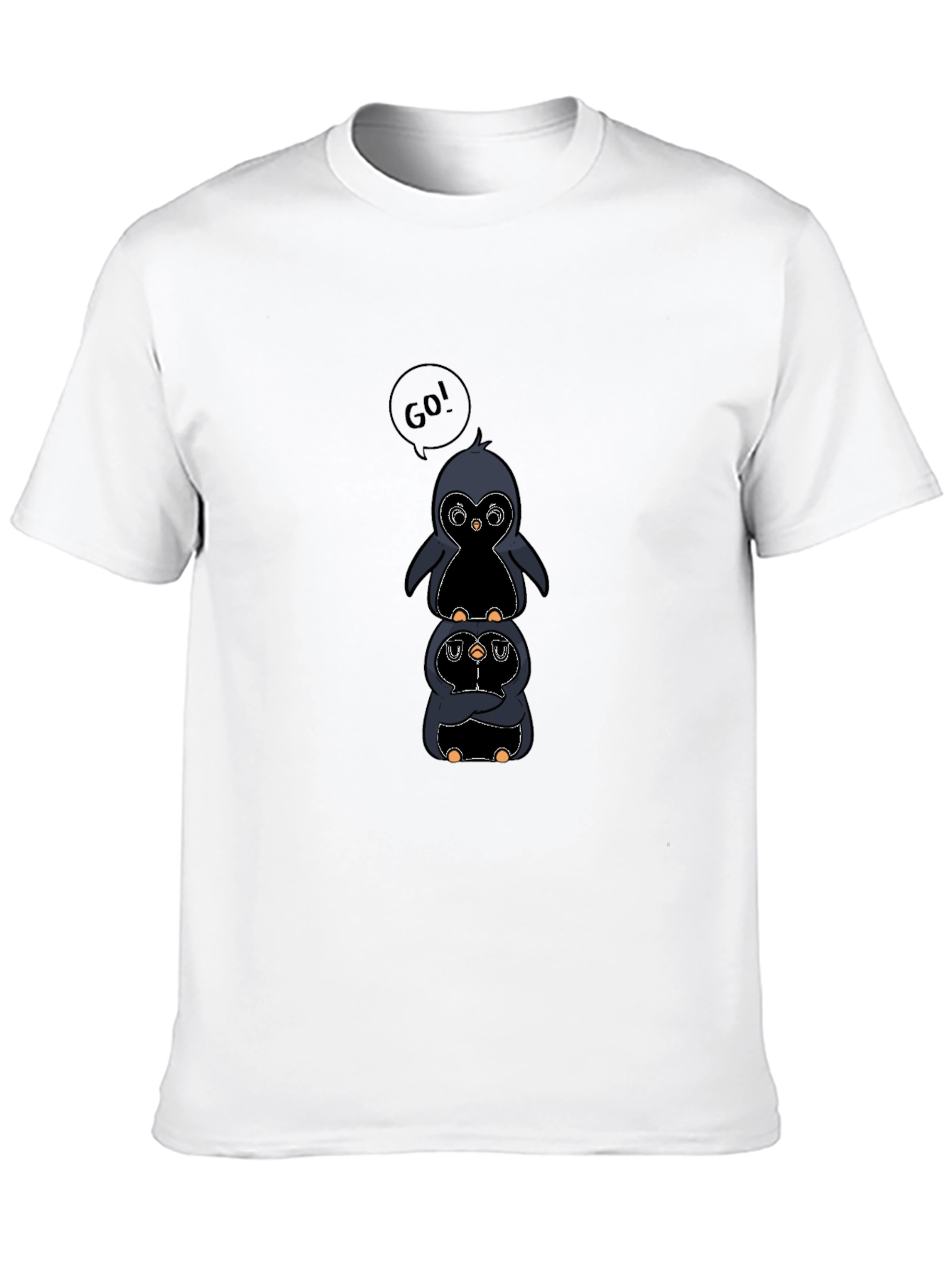 Penguin Stack Black T-Shirt
