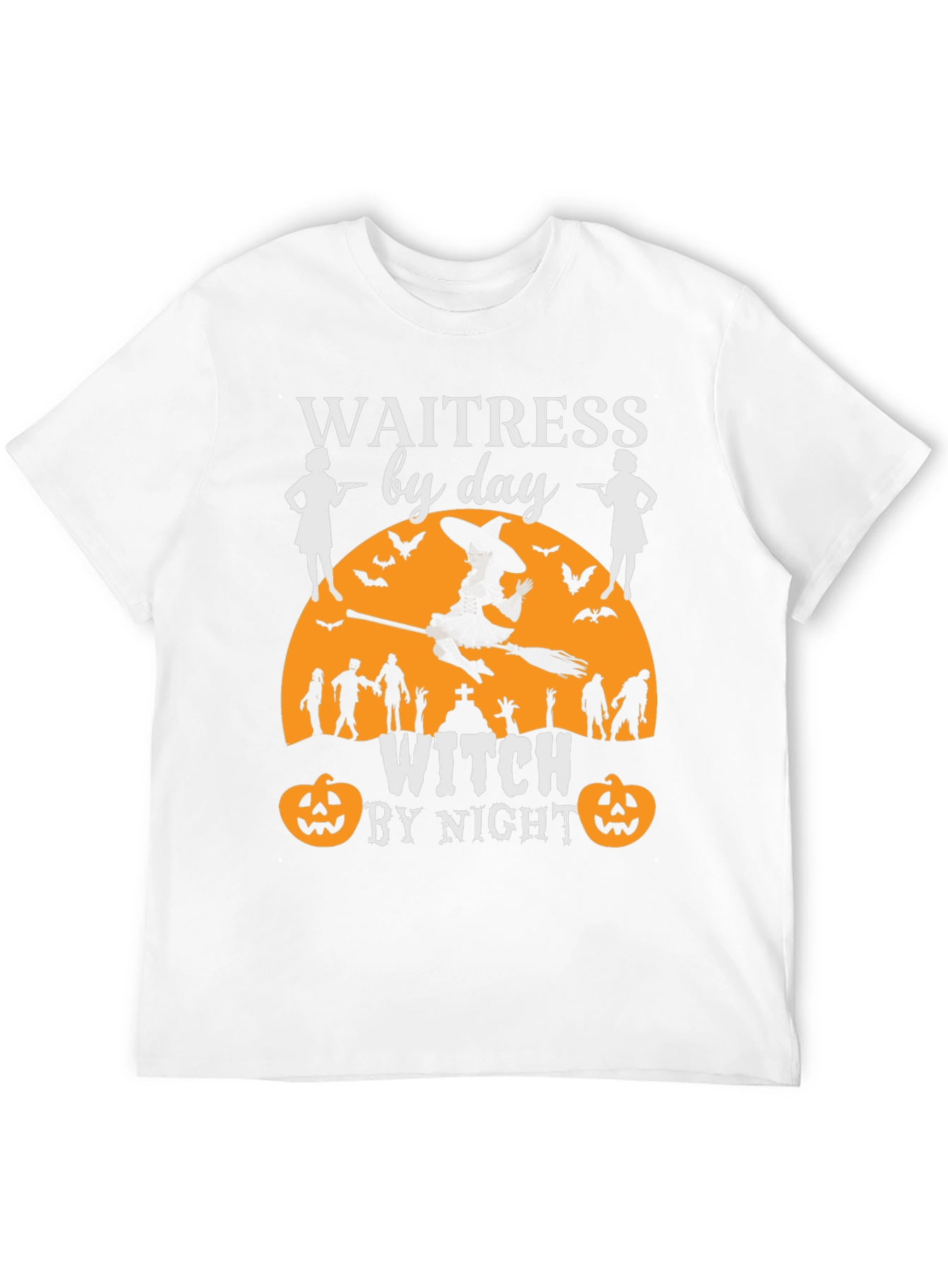 Waitress by Day Witch by Night Halloween T-Shirt