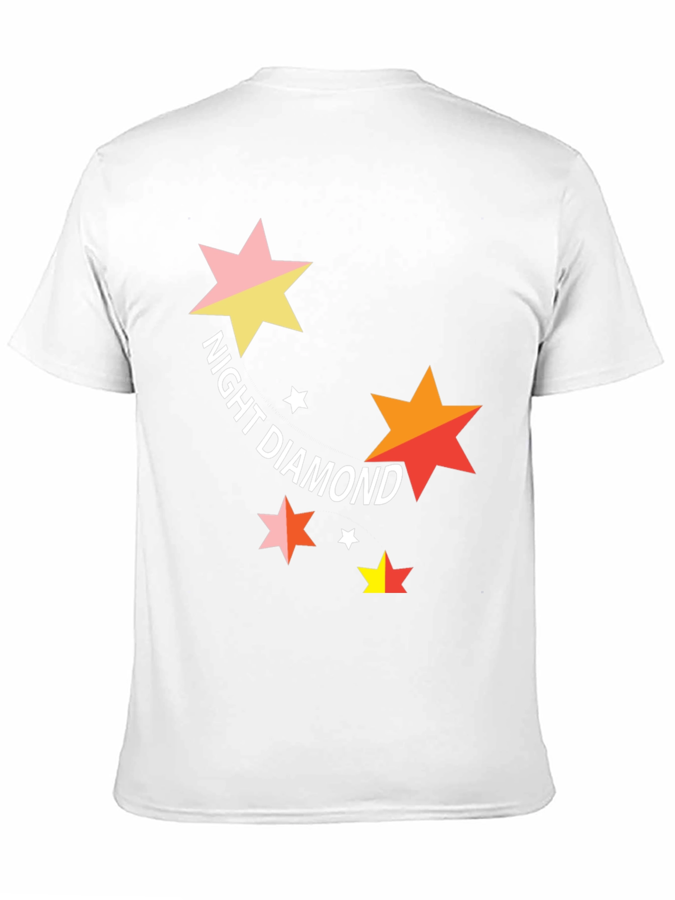 Night Diamond Star Graphic Black T-Shirt